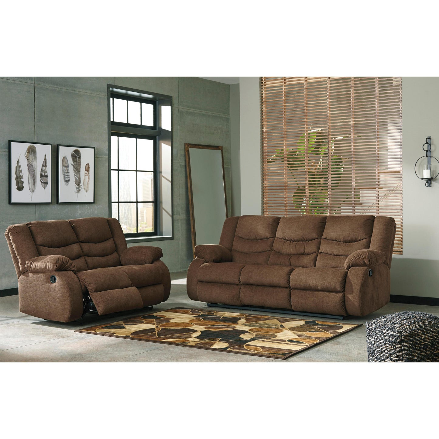 Signature Design by Ashley Tulen 98605U1 2 pc Reclining Living Room Set IMAGE 4