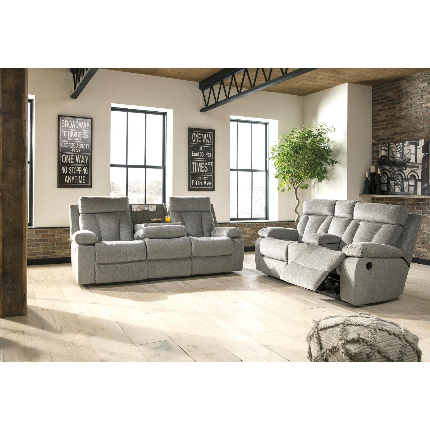 Signature Design by Ashley Mitchiner 76204U1 2 pc Reclining Living Room Set IMAGE 3