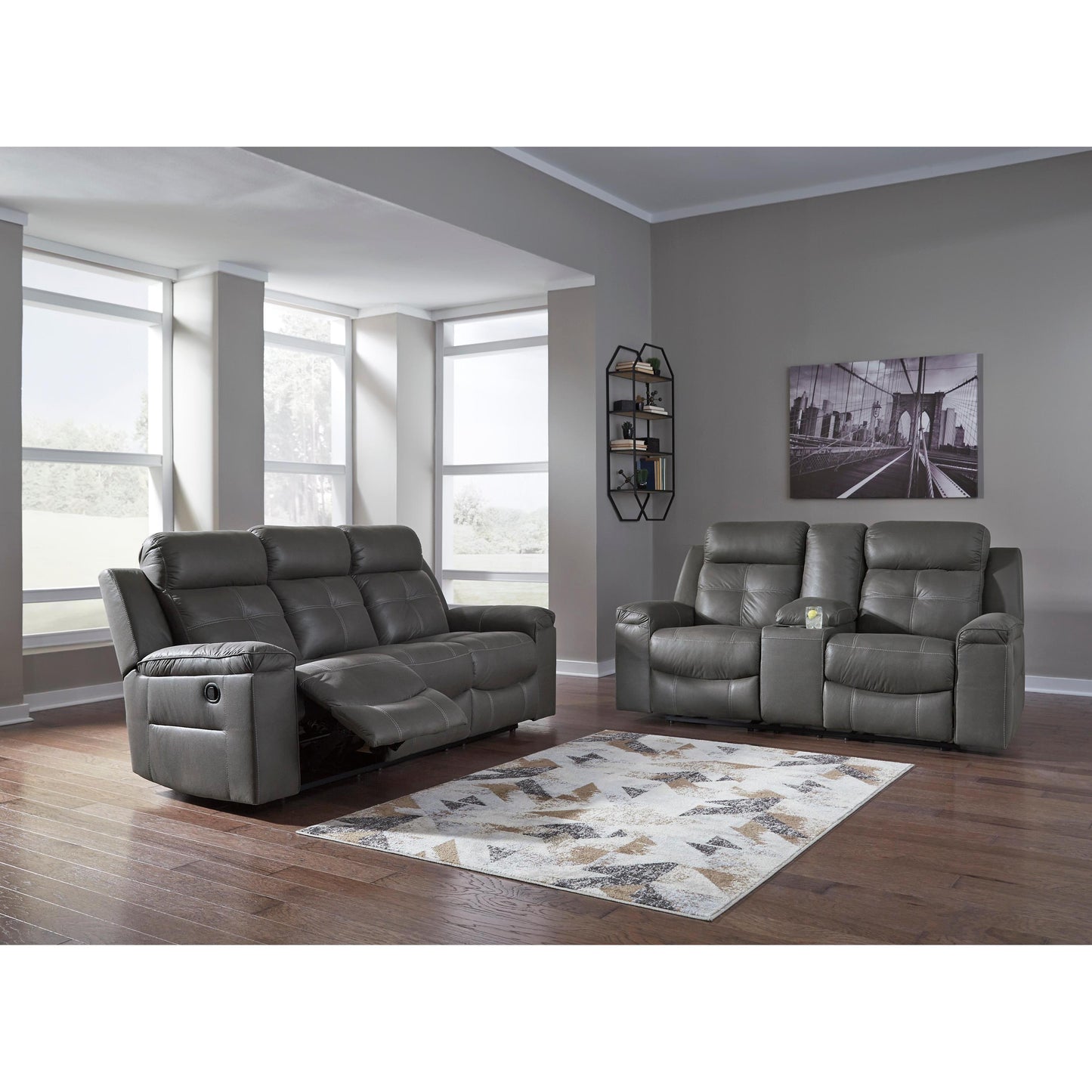 Signature Design by Ashley Jesolo 86705U1 2 pc Reclining Living Room Set IMAGE 2