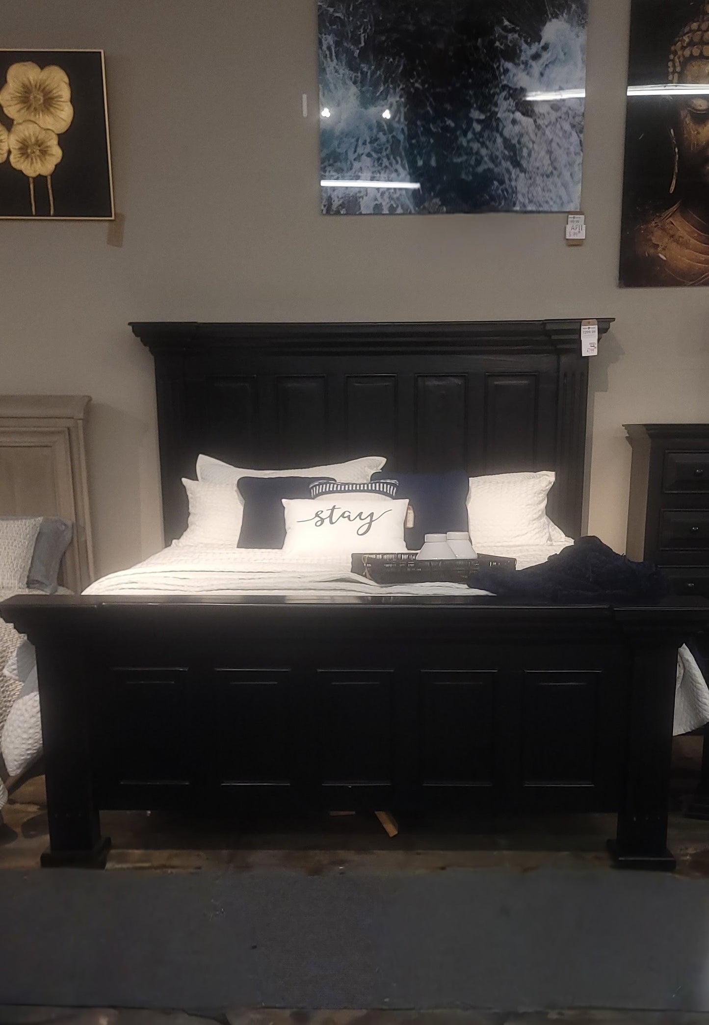 Chalet King Panel Bed  Midnight