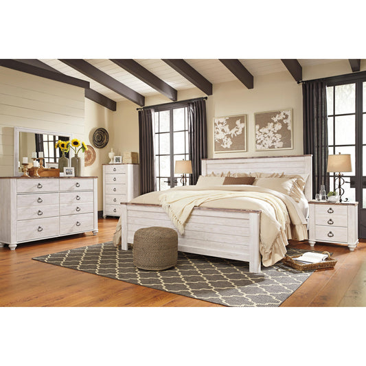 Signature Design by Ashley Willowton B267 7 pc King Panel Bedroom Set IMAGE 1