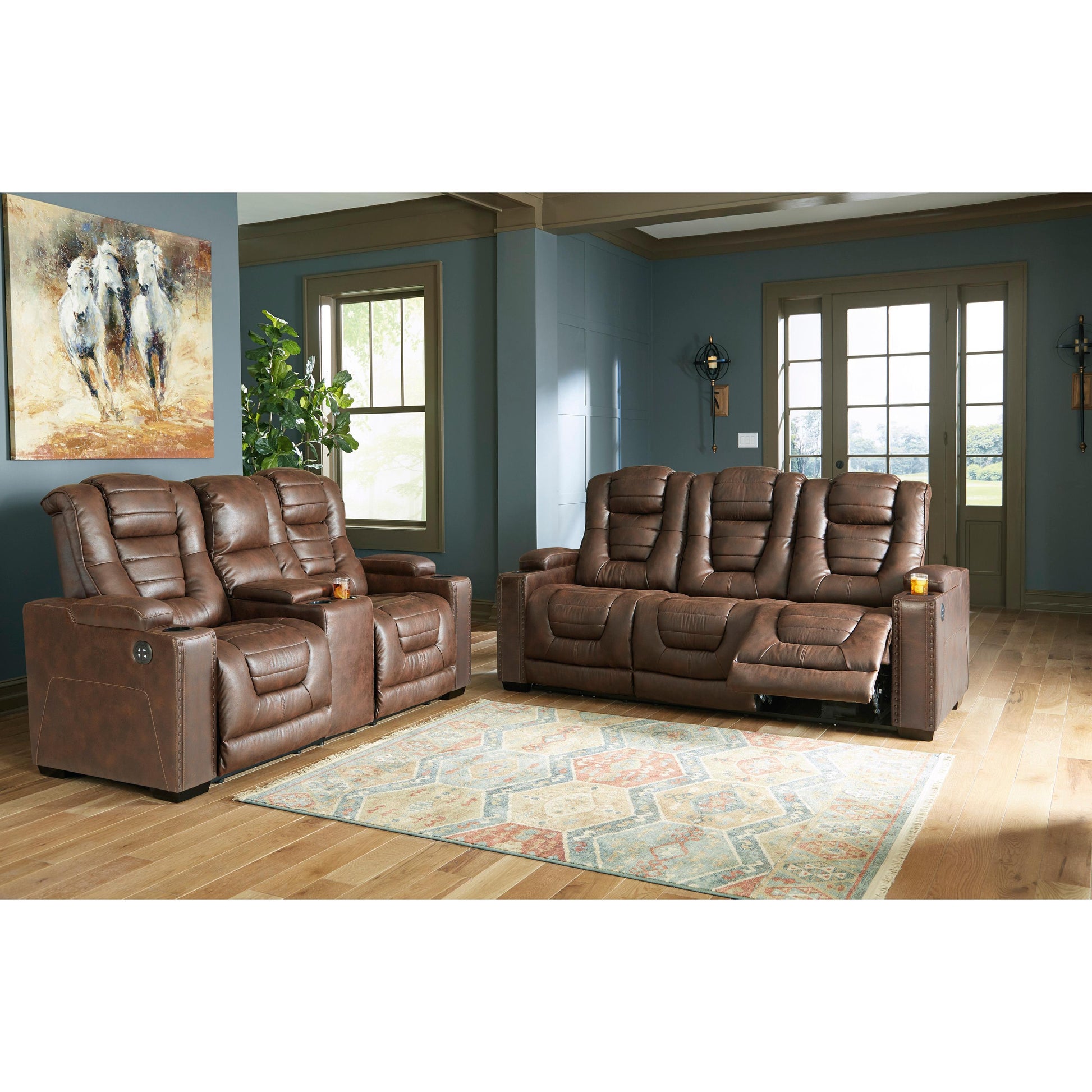 Signature Design by Ashley Owner's Box 24505 2 pc Power Reclining Living Room Set IMAGE 2