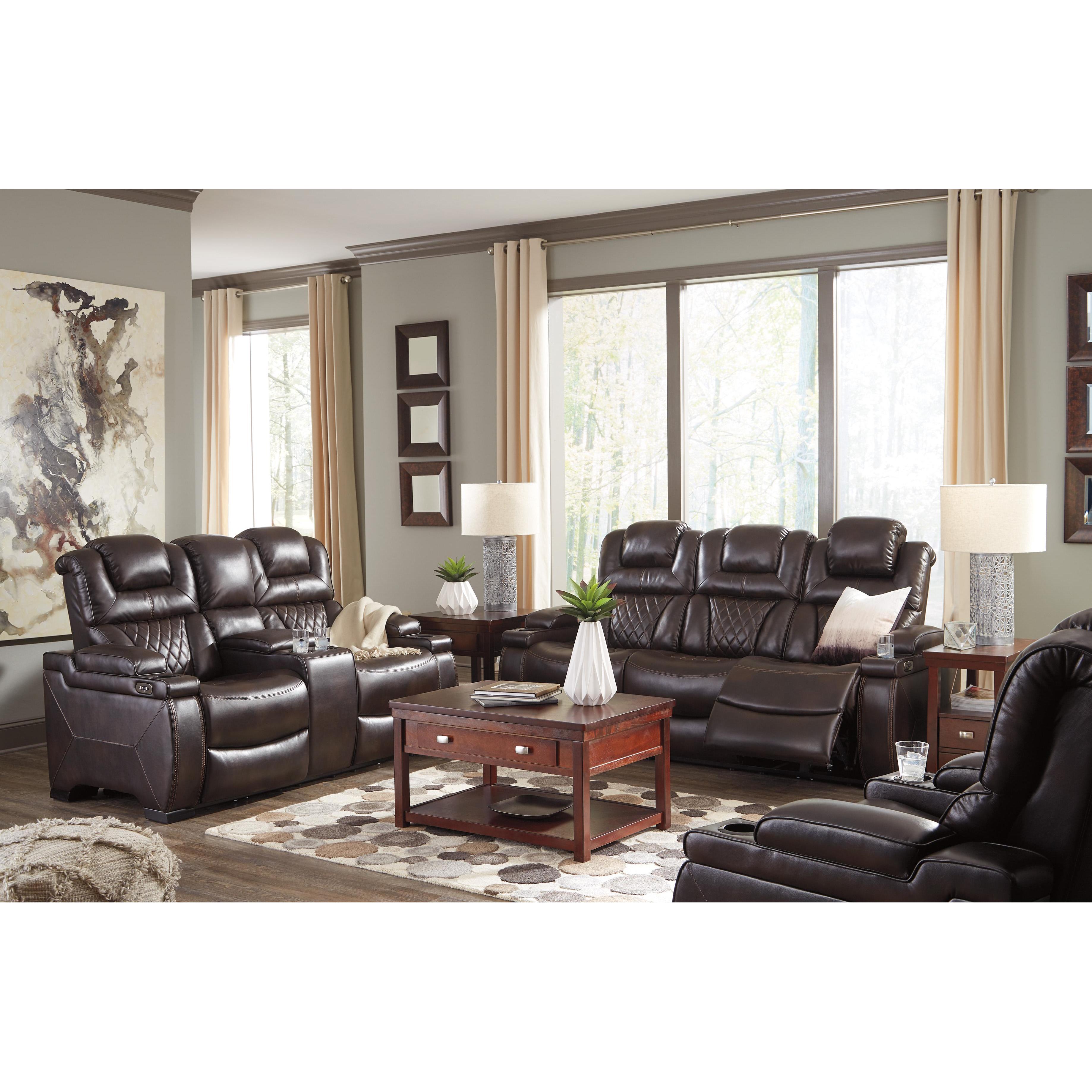 Signature Design by Ashley Warnerton 75407U3 3 pc Power Reclining Living Room Set IMAGE 1