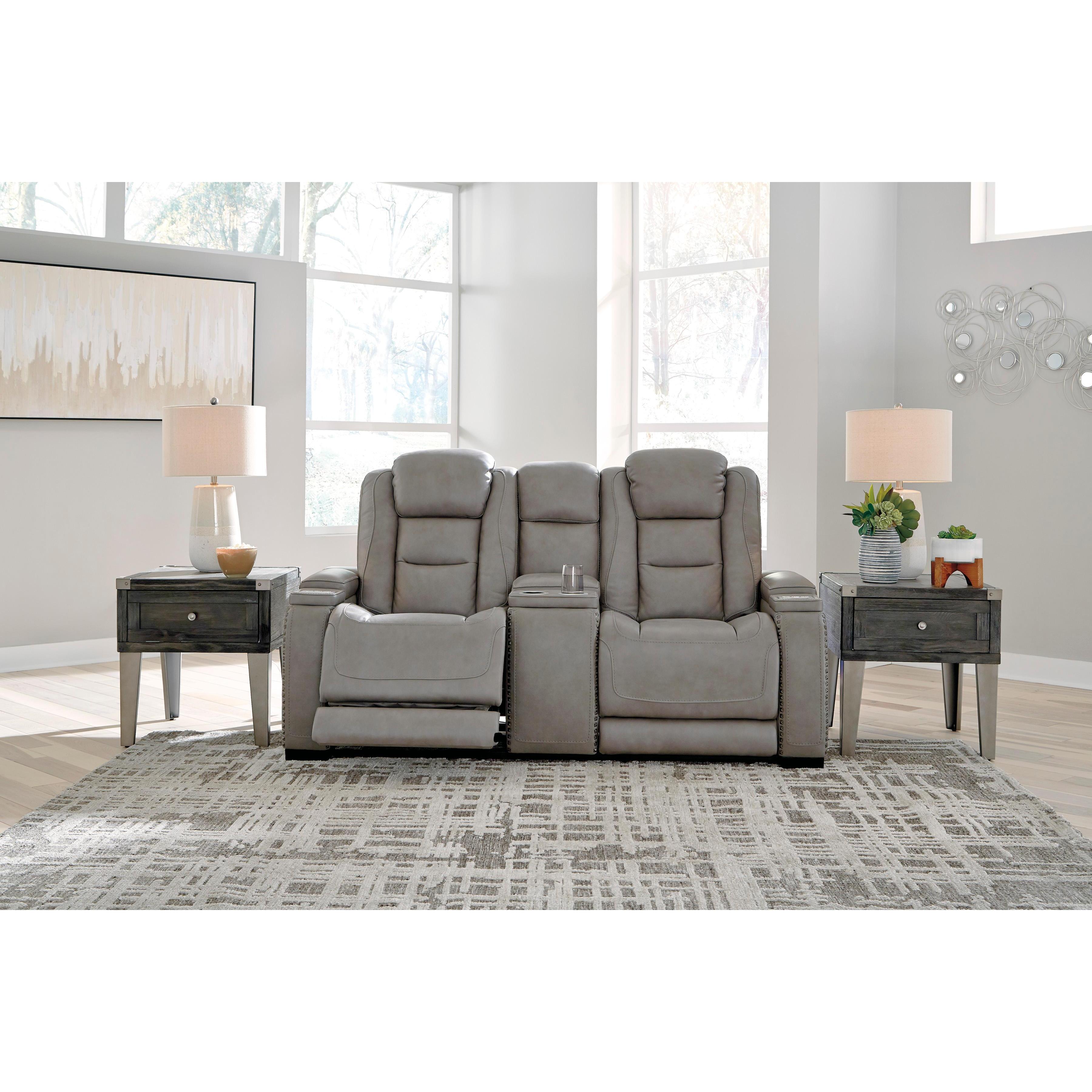 Signature Design by Ashley The Man-Den U85305 2 pc Power Reclining Living Room Set IMAGE 5