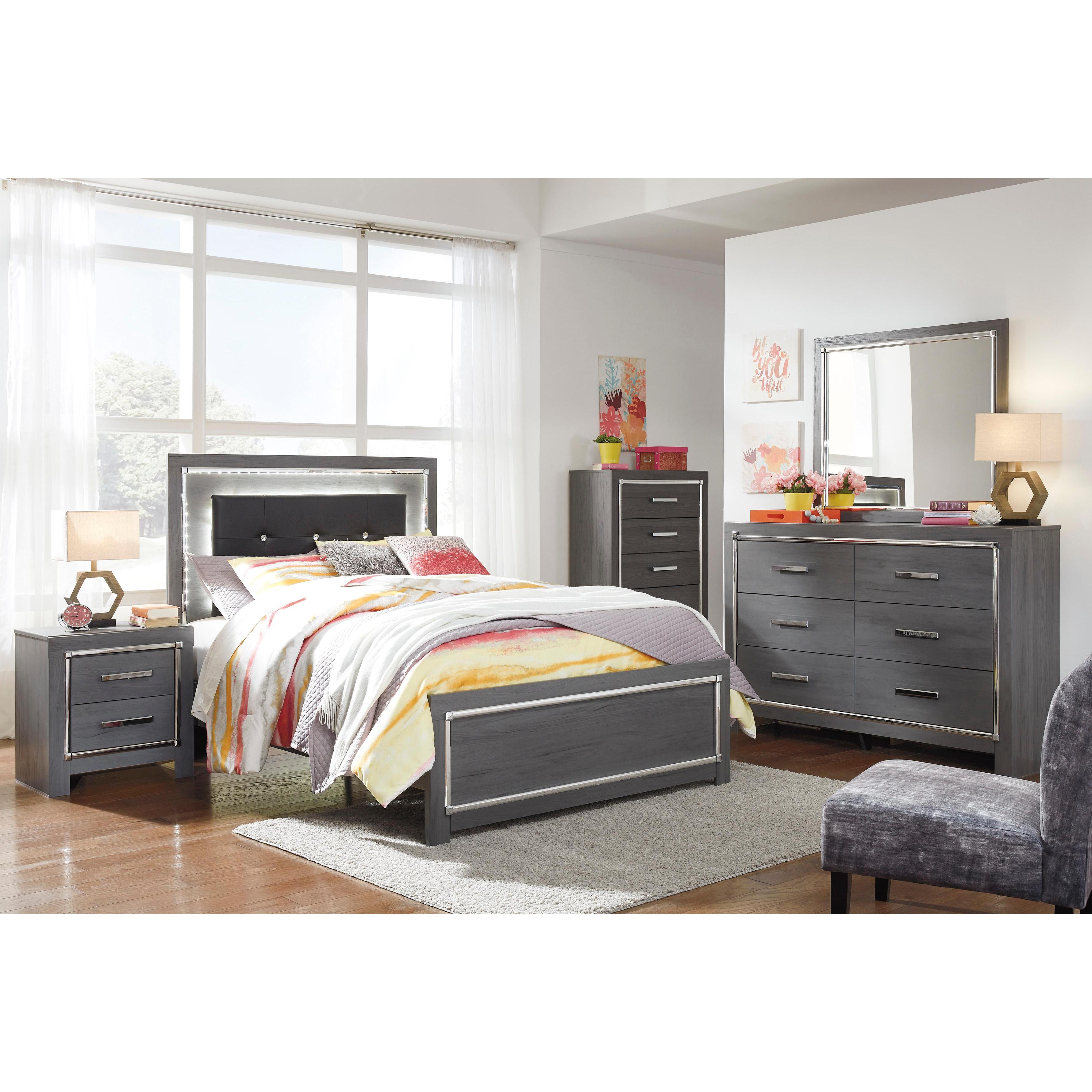 Signature Design by Ashley Lodanna B214 6 pc Full Panel Bedroom Set IMAGE 1