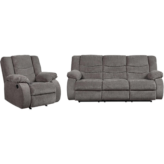 Signature Design by Ashley Tulen 98606U2 2 pc Reclining Living Room Set IMAGE 1