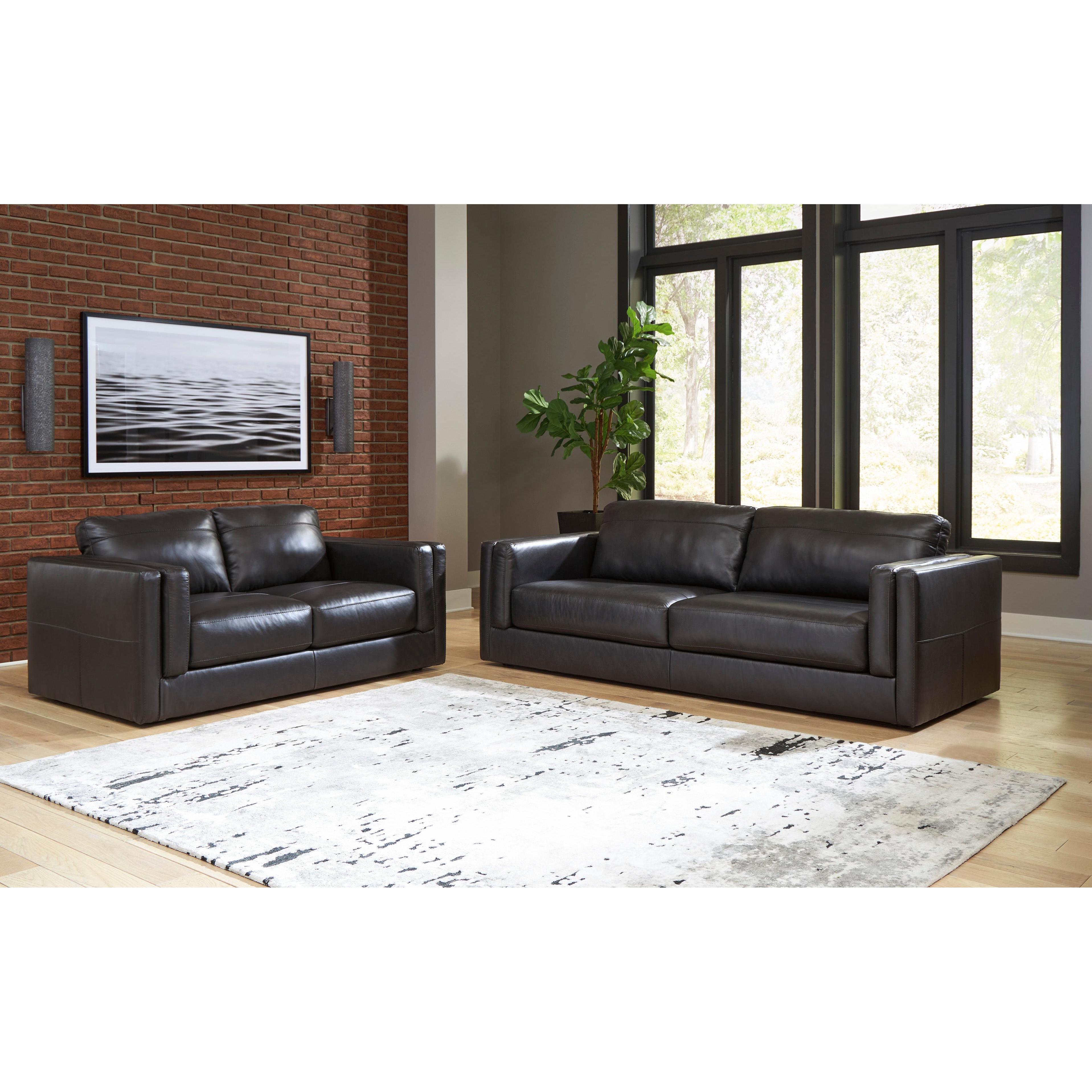 Signature Design by Ashley Amiata 57405U1 2 pc Living Room Set IMAGE 3