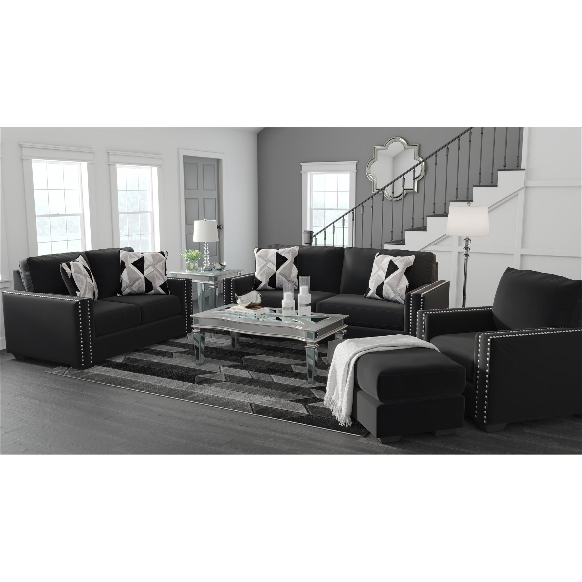 Signature Design by Ashley Gleston 12206U5 4 pc Sofa, Loveseat, Chair, and Ottoman Set IMAGE 2