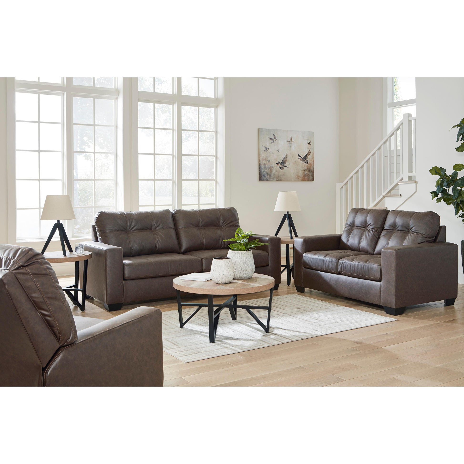 Benchcraft Barlin Mills 17003U2 3 pc Sofa, Loveseat and Recliner Set IMAGE 2