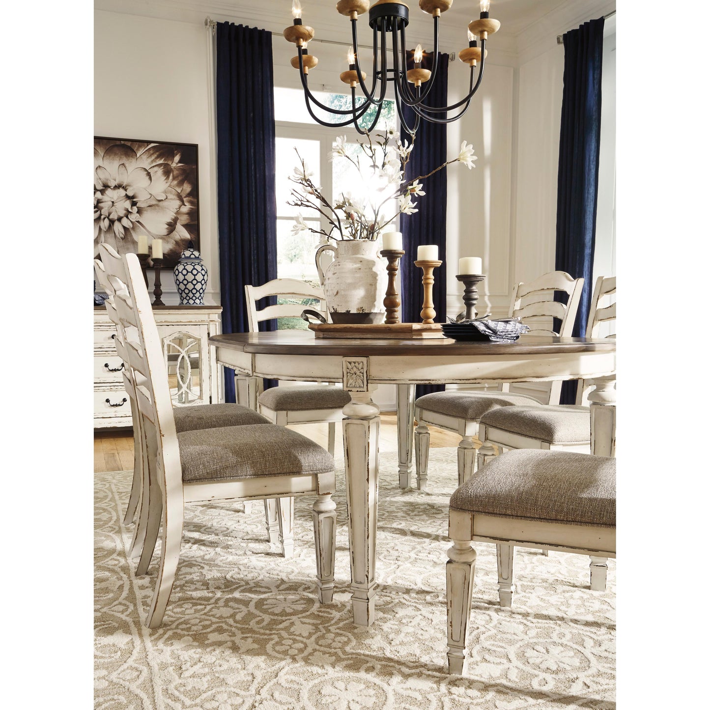 Signature Design by Ashley Oval Realyn Dining Table D743-35 IMAGE 7