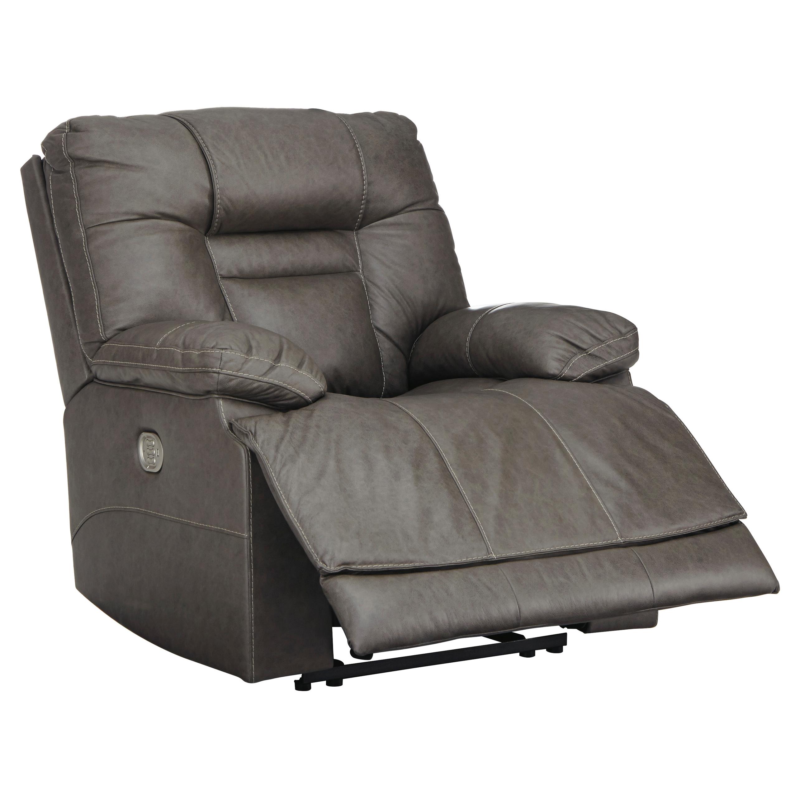 Signature Design by Ashley Wurstrow Power Leather Match Recliner U5460