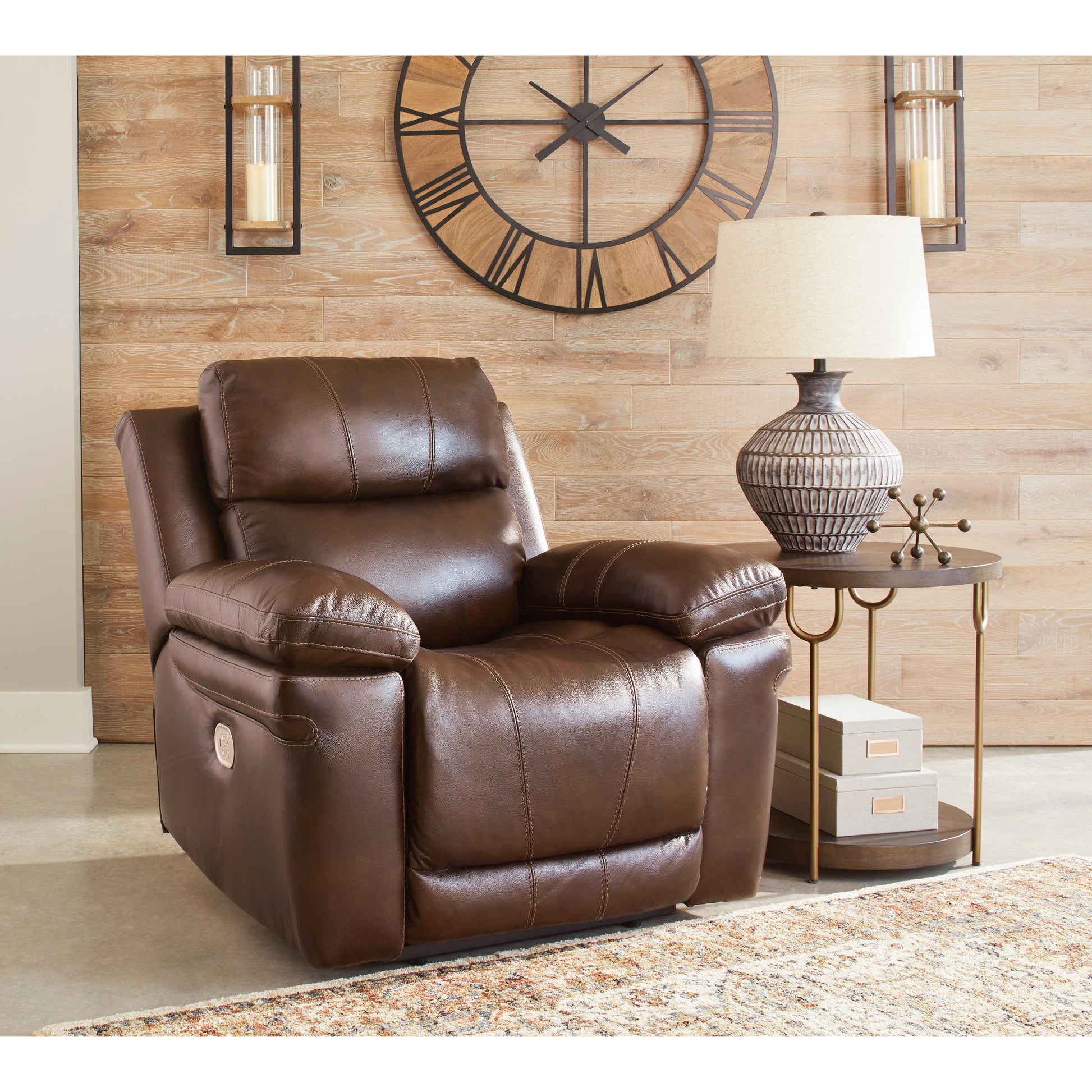 Signature Design by Ashley Edmar Power Leather Match Recliner U6480513 IMAGE 6