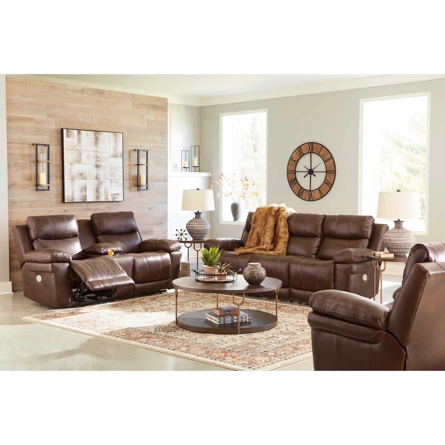 Signature Design by Ashley Edmar Power Leather Match Recliner U6480513 IMAGE 9