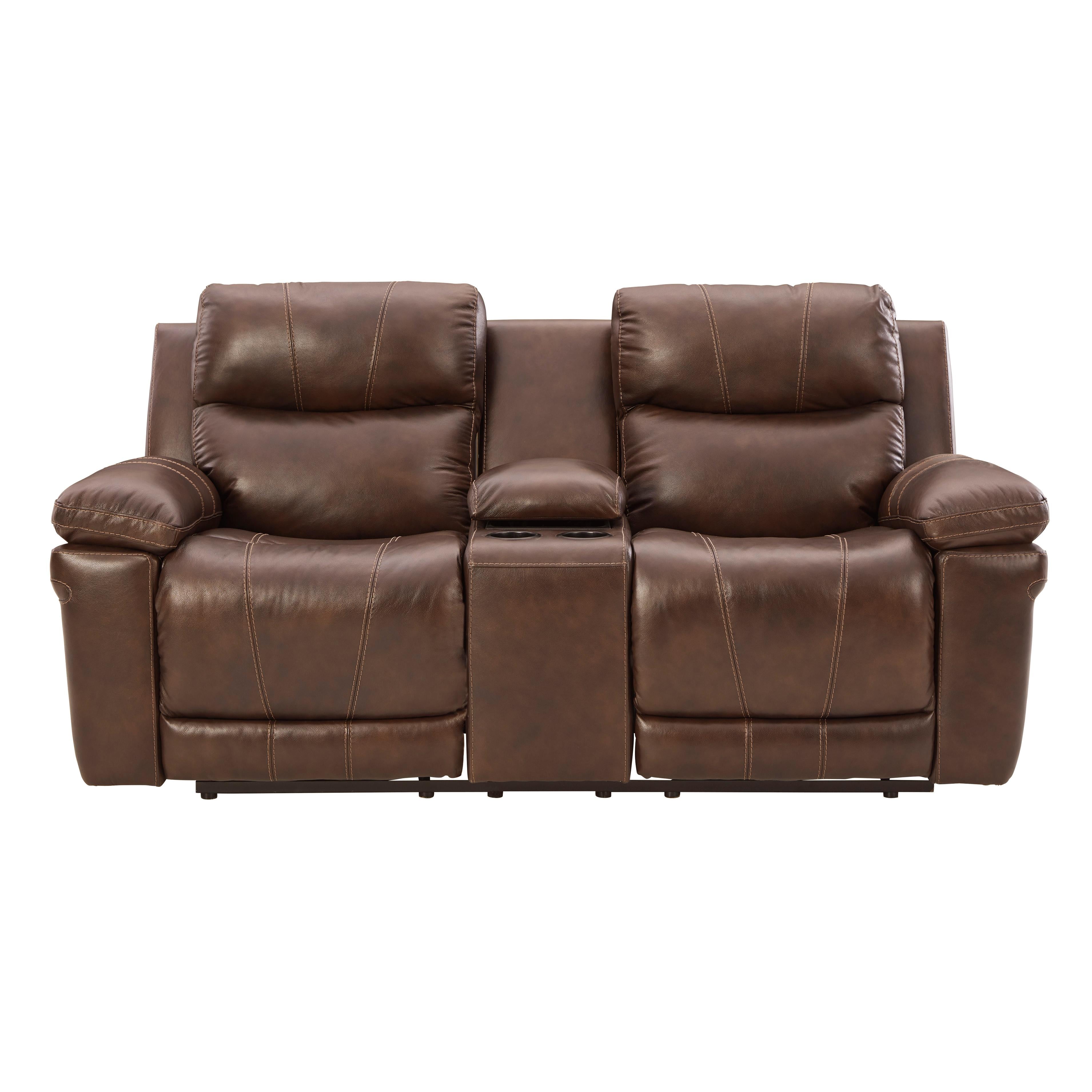 Signature Design by Ashley Edmar Power Reclining Leather Match Loveseat U6480518 IMAGE 2