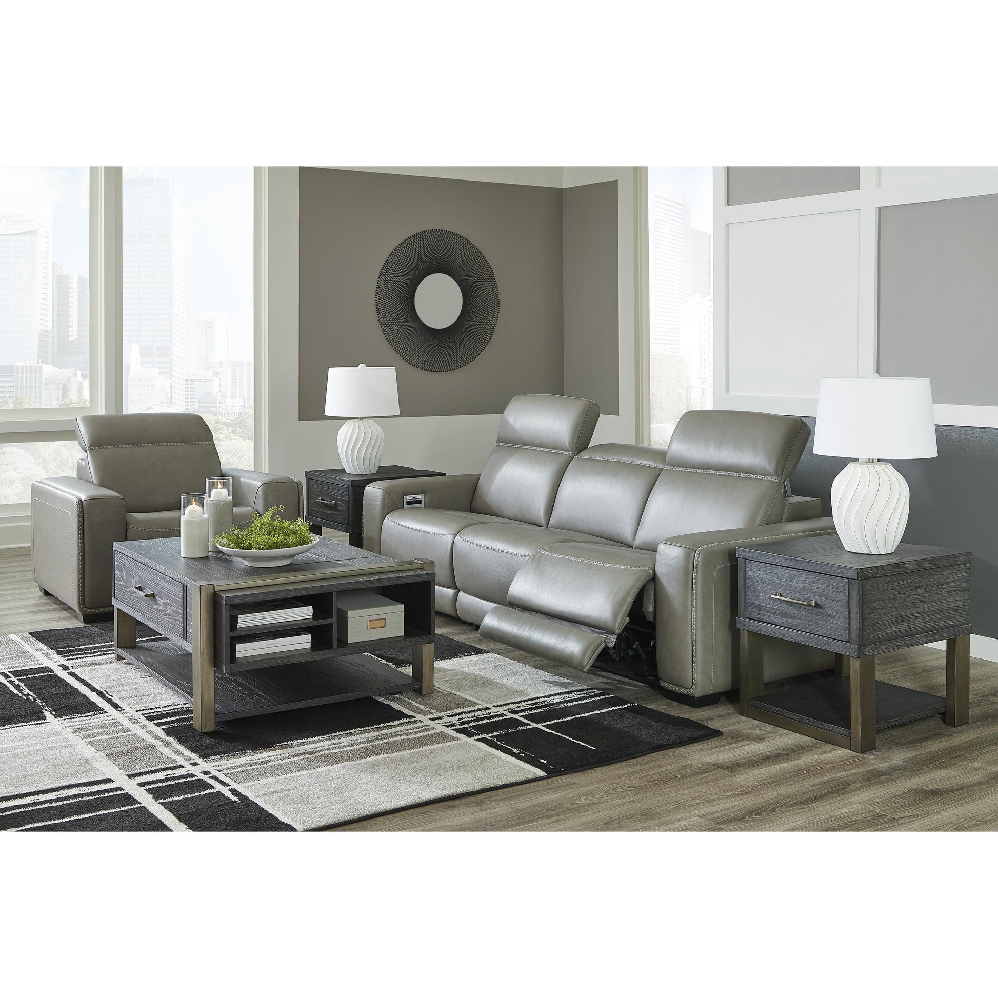 Signature Design by Ashley Correze Power Reclining Leather Match 3 pc Sectional U9420258/U9420246/U9420262 IMAGE 10