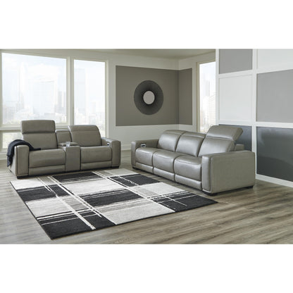 Signature Design by Ashley Correze Power Reclining Leather Match 3 pc Sectional U9420258/U9420246/U9420262 IMAGE 8