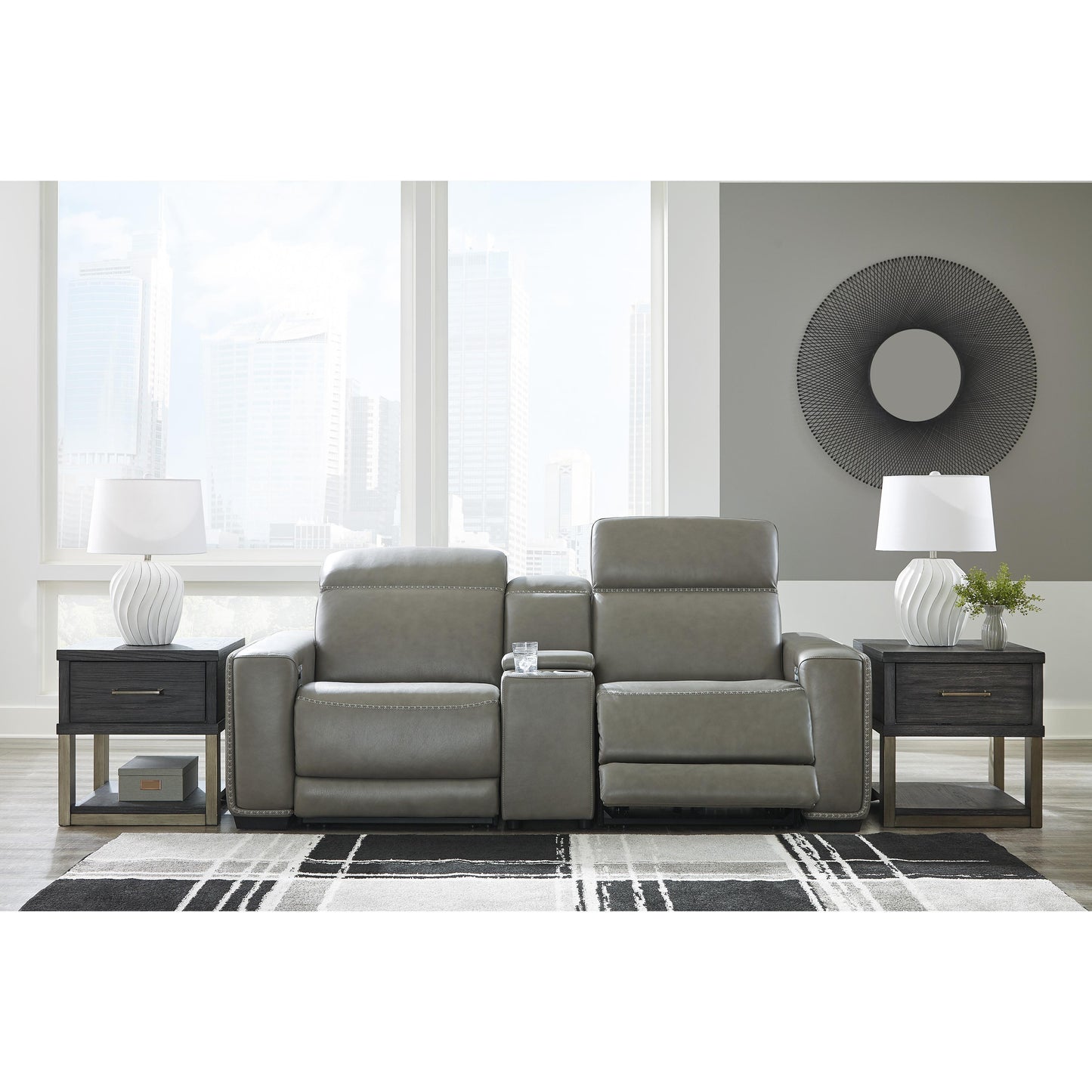 Signature Design by Ashley Correze Power Reclining Leather Match 3 pc Sectional U9420258/U9420257/U9420262 IMAGE 7