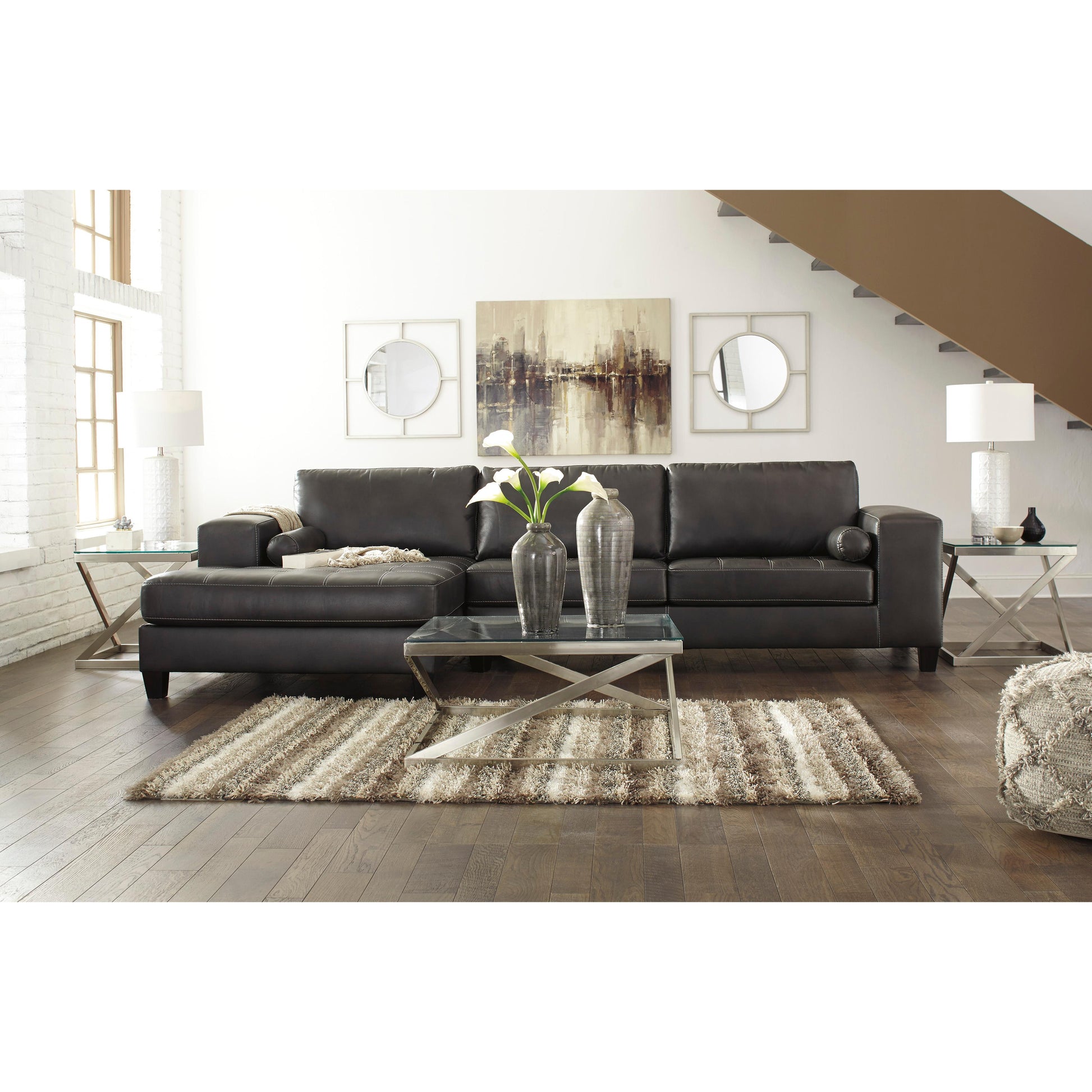 Signature Design by Ashley Nokomis Leather Look 2 pc Sectional 8772116/8772167 IMAGE 6