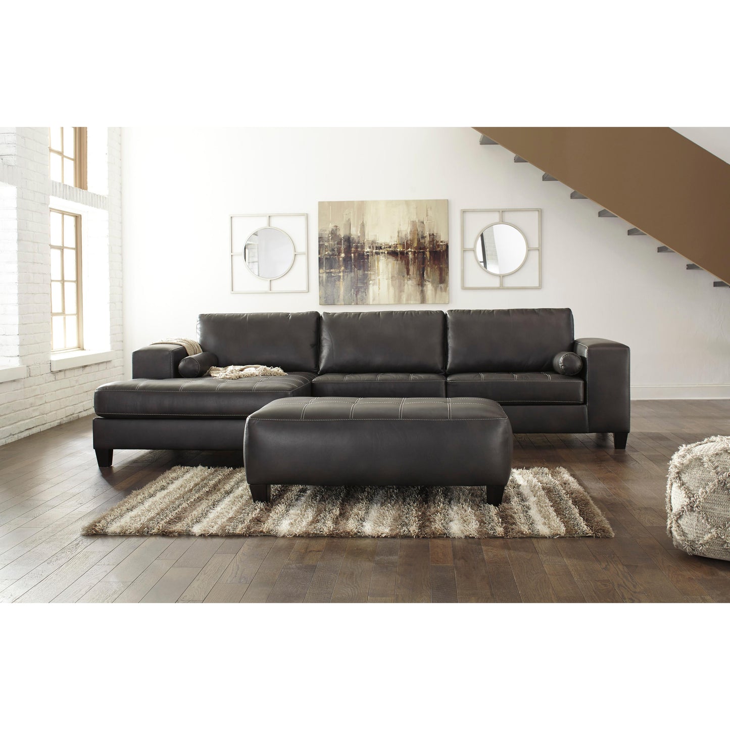 Signature Design by Ashley Nokomis Leather Look 2 pc Sectional 8772116/8772167 IMAGE 9