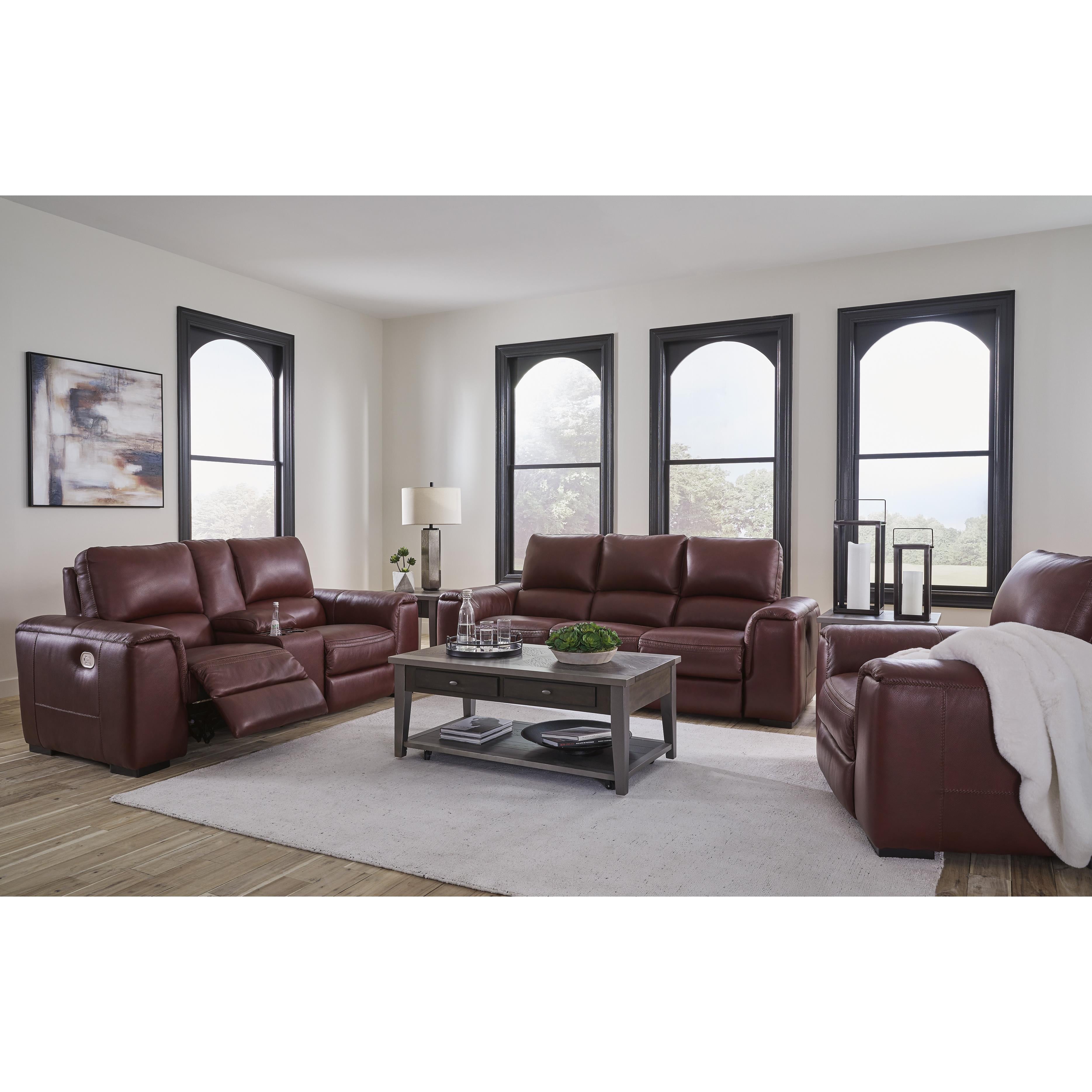 Signature Design by Ashley Alessandro Power Reclining Leather Match Loveseat U2550118 IMAGE 15