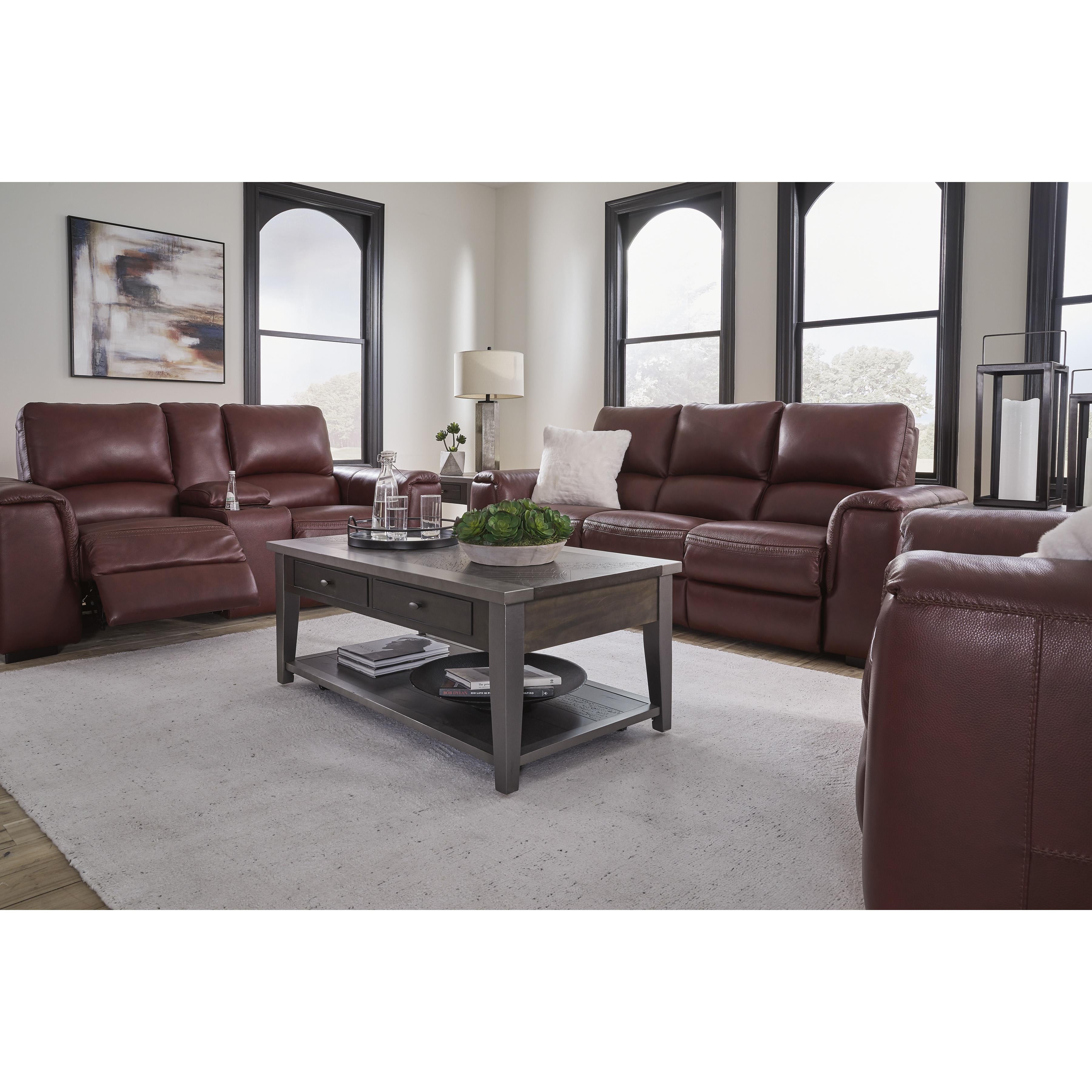 Signature Design by Ashley Alessandro Power Reclining Leather Match Loveseat U2550118 IMAGE 17