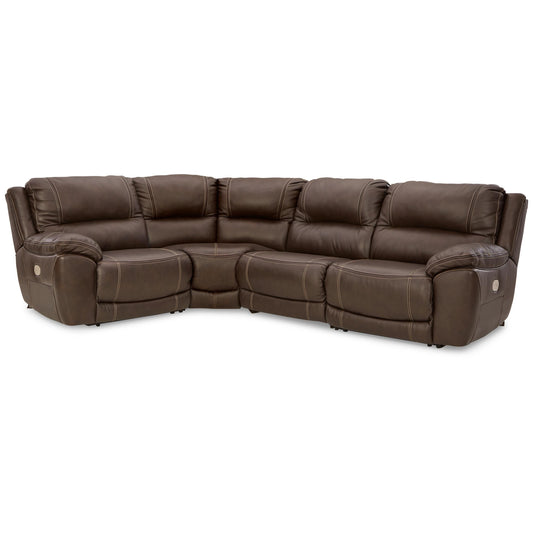 Signature Design by Ashley Dunleith Power Reclining Leather Match 4 pc Sectional U7160458/U7160477/U7160446/U7160462 IMAGE 1