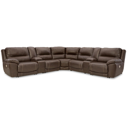 Signature Design by Ashley Dunleith Power Reclining Leather Match 7 pc Sectional U7160458/U7160457/U7160431/U7160477/U7160446/U7160457/U7160462 IMAGE 1