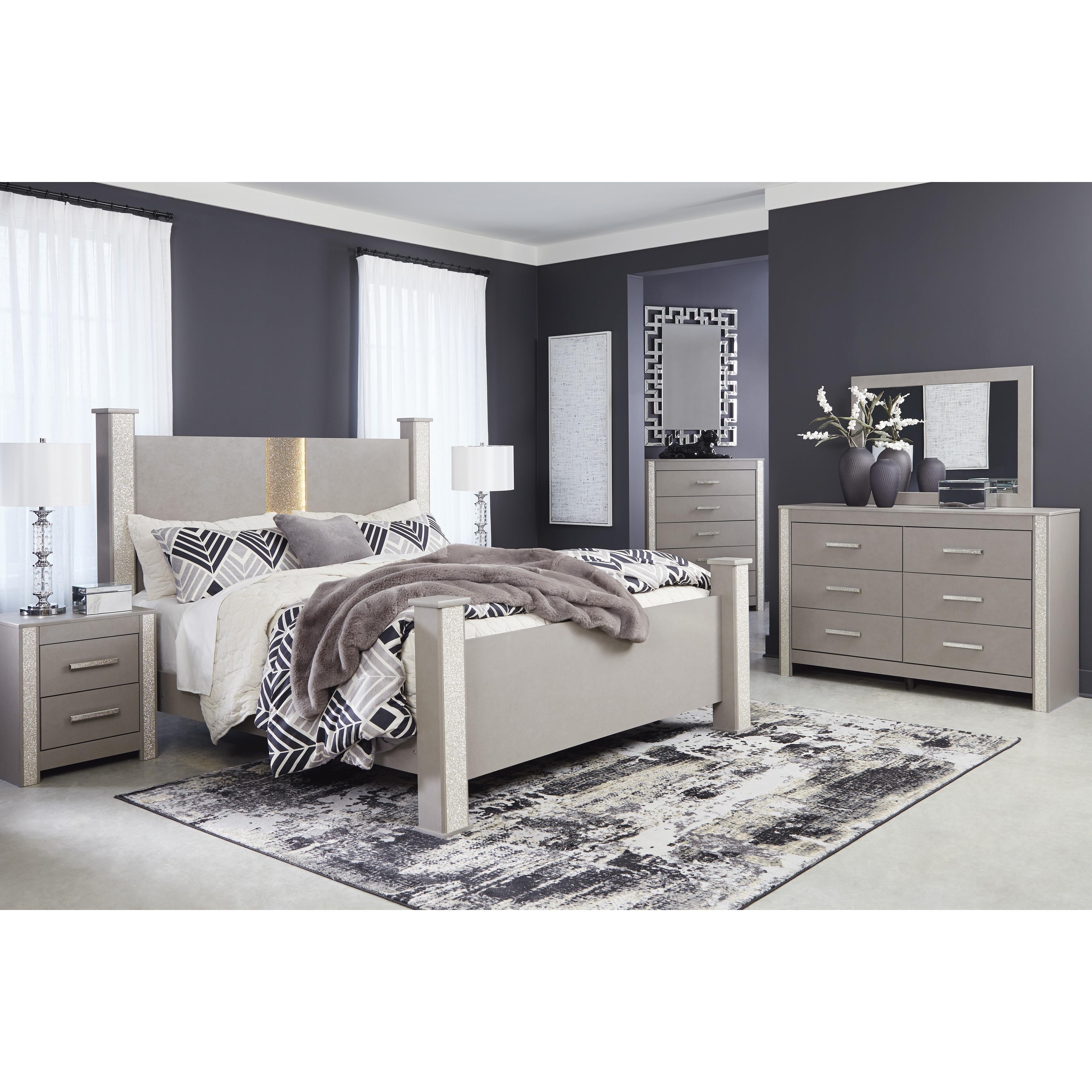 Signature Design by Ashley Surancha Queen Poster Bed B1145-67/B1145-64/B1145-62/B1145-98