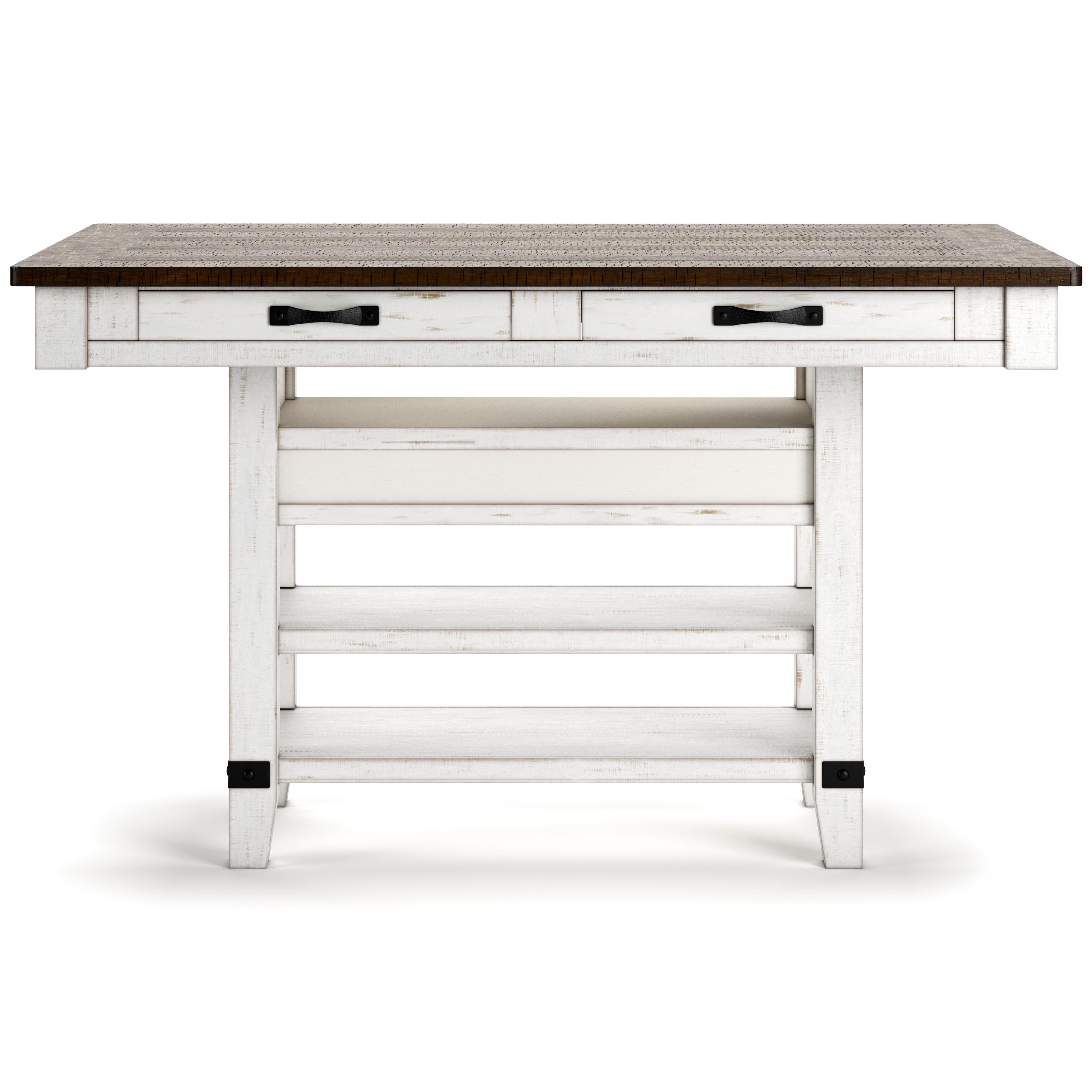 Signature Design by Ashley Valebeck Counter Height Dining Table with Pedestal Base D546-32 IMAGE 5