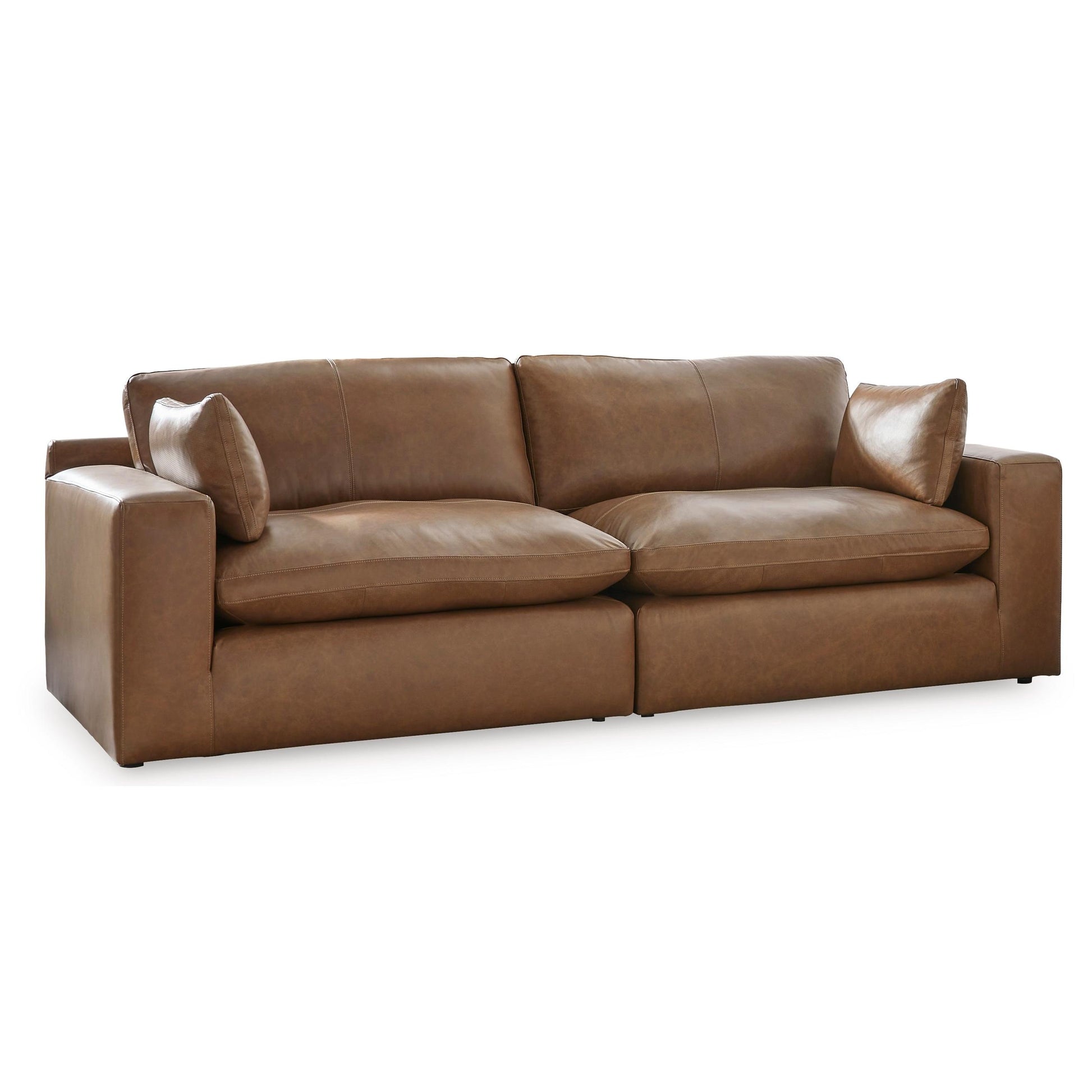 Signature Design by Ashley Emilia Stationary Leather Loveseat 3090164/3090165 IMAGE 1