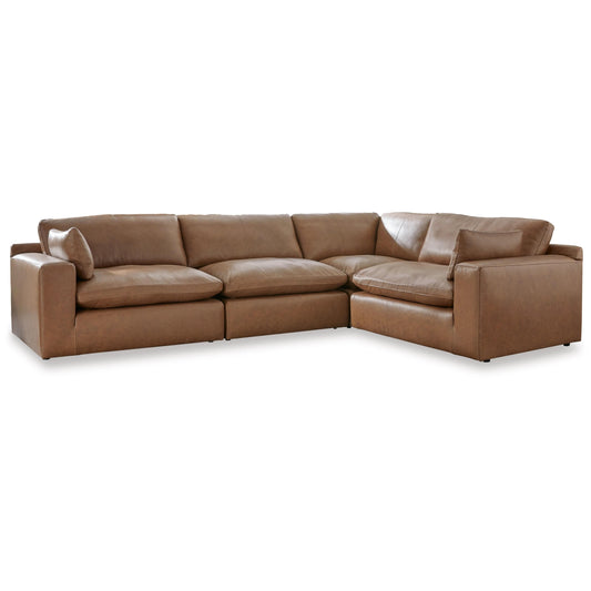 Signature Design by Ashley Emilia Leather 4 pc Sectional 3090164/3090146/3090177/3090165 IMAGE 1