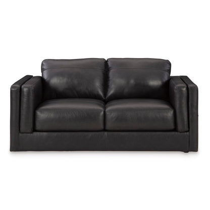 Signature Design by Ashley Amiata Stationary Leather Match Loveseat 5740535 IMAGE 2