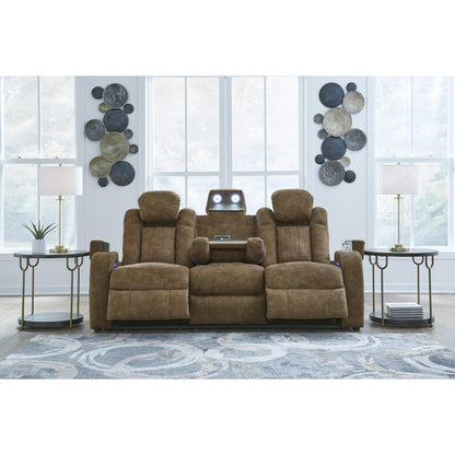 Signature Design by Ashley Wolfridge Power Reclining Leather Look Sofa 6070315 IMAGE 7