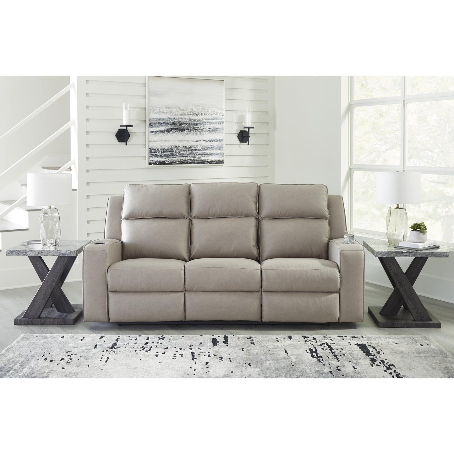 Signature Design by Ashley Lavenhorne Reclining Leather Look Sofa 6330789 IMAGE 5