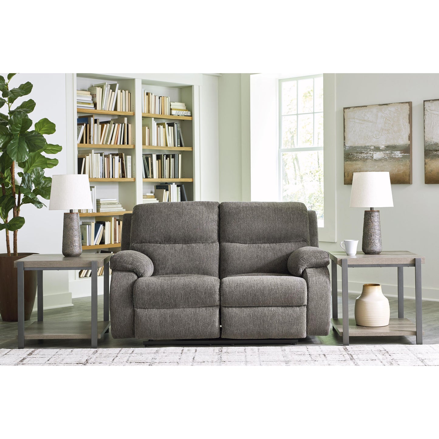 Signature Design by Ashley Scranto Reclining Fabric Loveseat 6650286 IMAGE 6