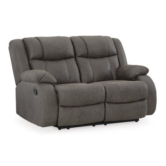 Signature Design by Ashley First Base Reclining Leather Look Loveseat 6880486 IMAGE 1