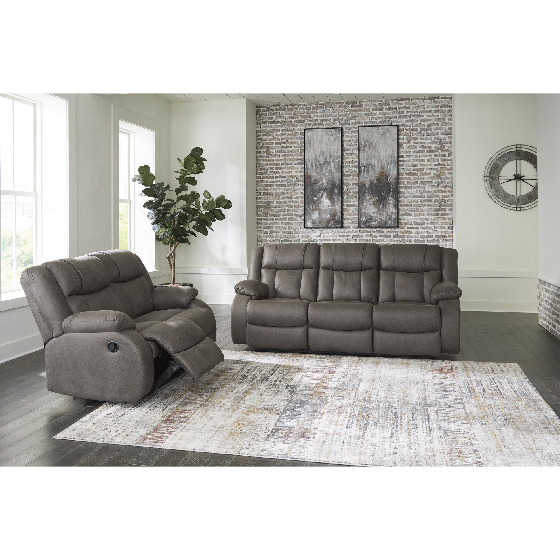 Signature Design by Ashley First Base Reclining Leather Look Sofa 6880488 IMAGE 8