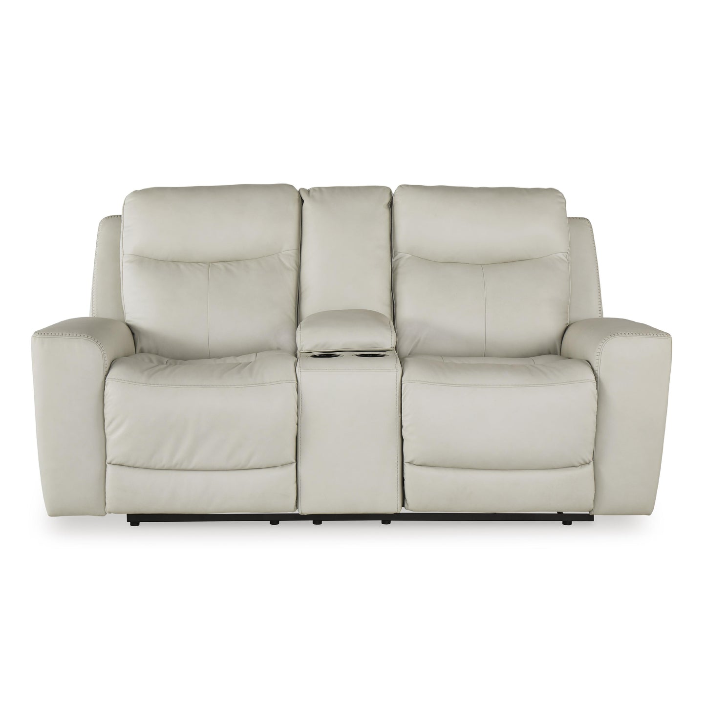 Signature Design by Ashley Mindanao Power Reclining Leather Match Loveseat U5950518 IMAGE 3