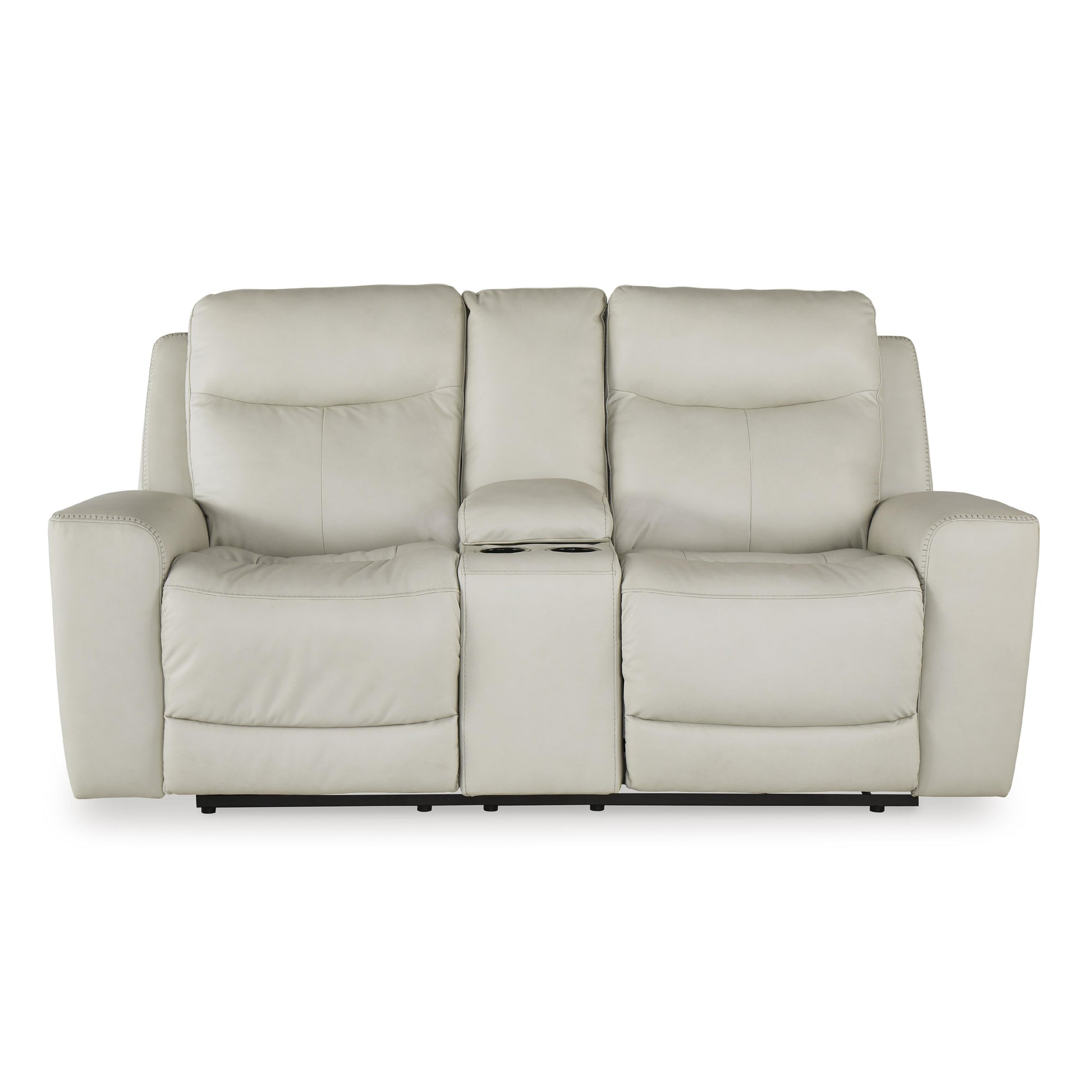 Signature Design by Ashley Mindanao Power Reclining Leather Match Loveseat U5950518 IMAGE 3