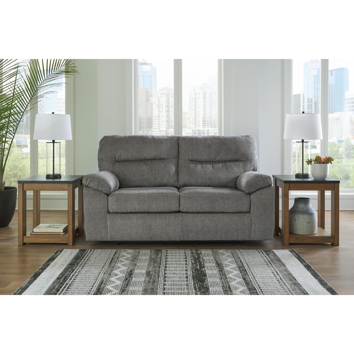 Signature Design by Ashley Bindura Reclining Fabric Loveseat 3030578 IMAGE 5