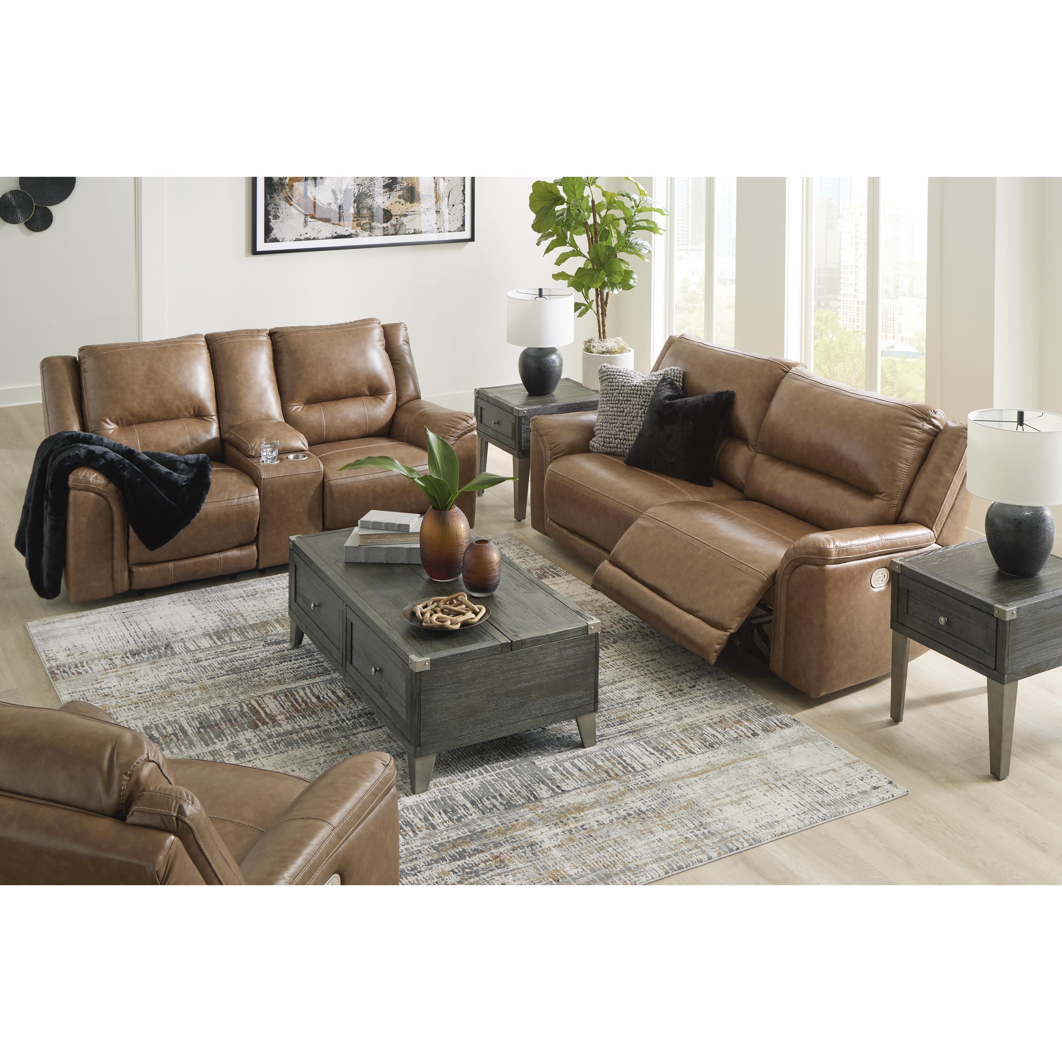 Signature Design by Ashley Trasimeno Power Reclining Leather Match Loveseat U8281518 IMAGE 11