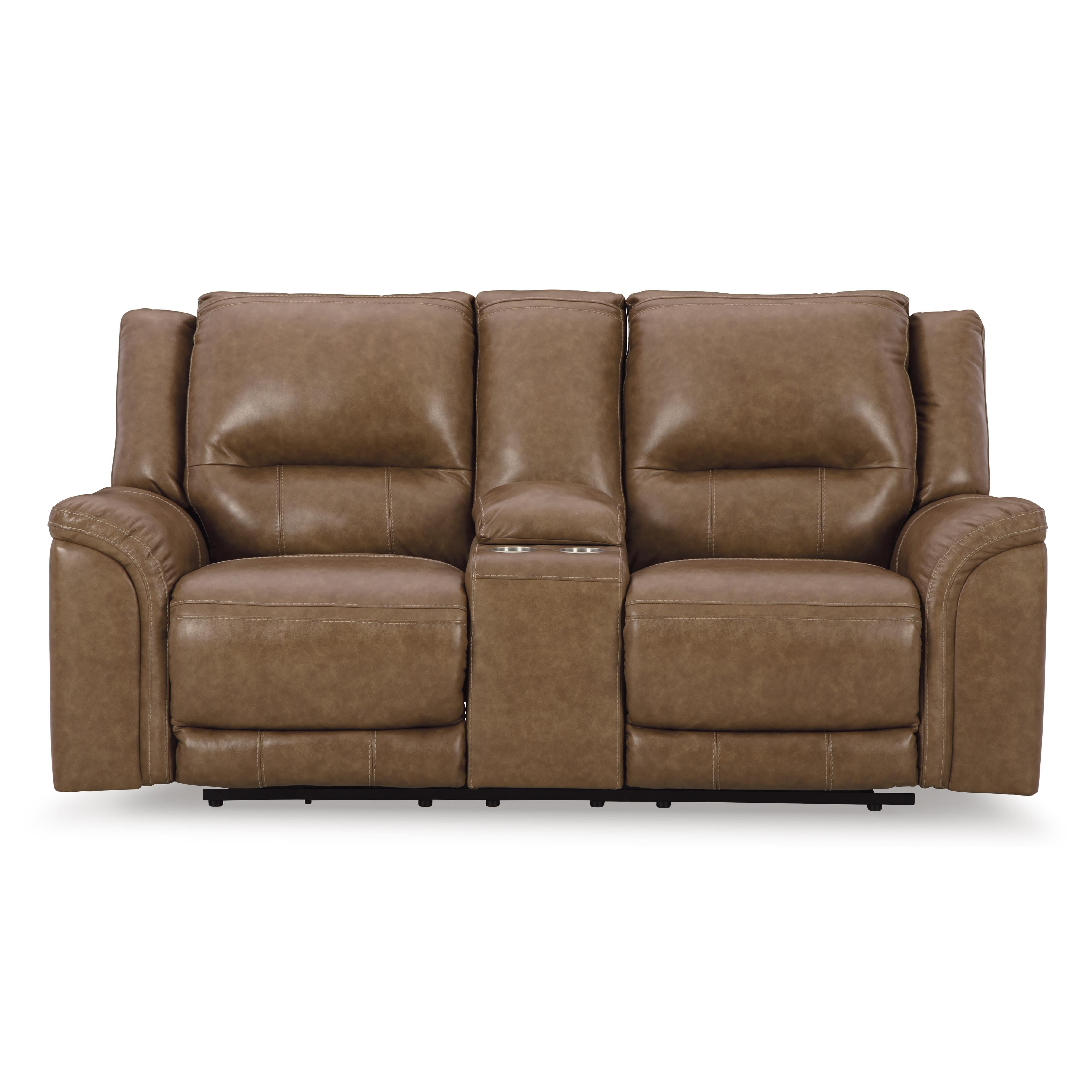 Signature Design by Ashley Trasimeno Power Reclining Leather Match Loveseat U8281518 IMAGE 3