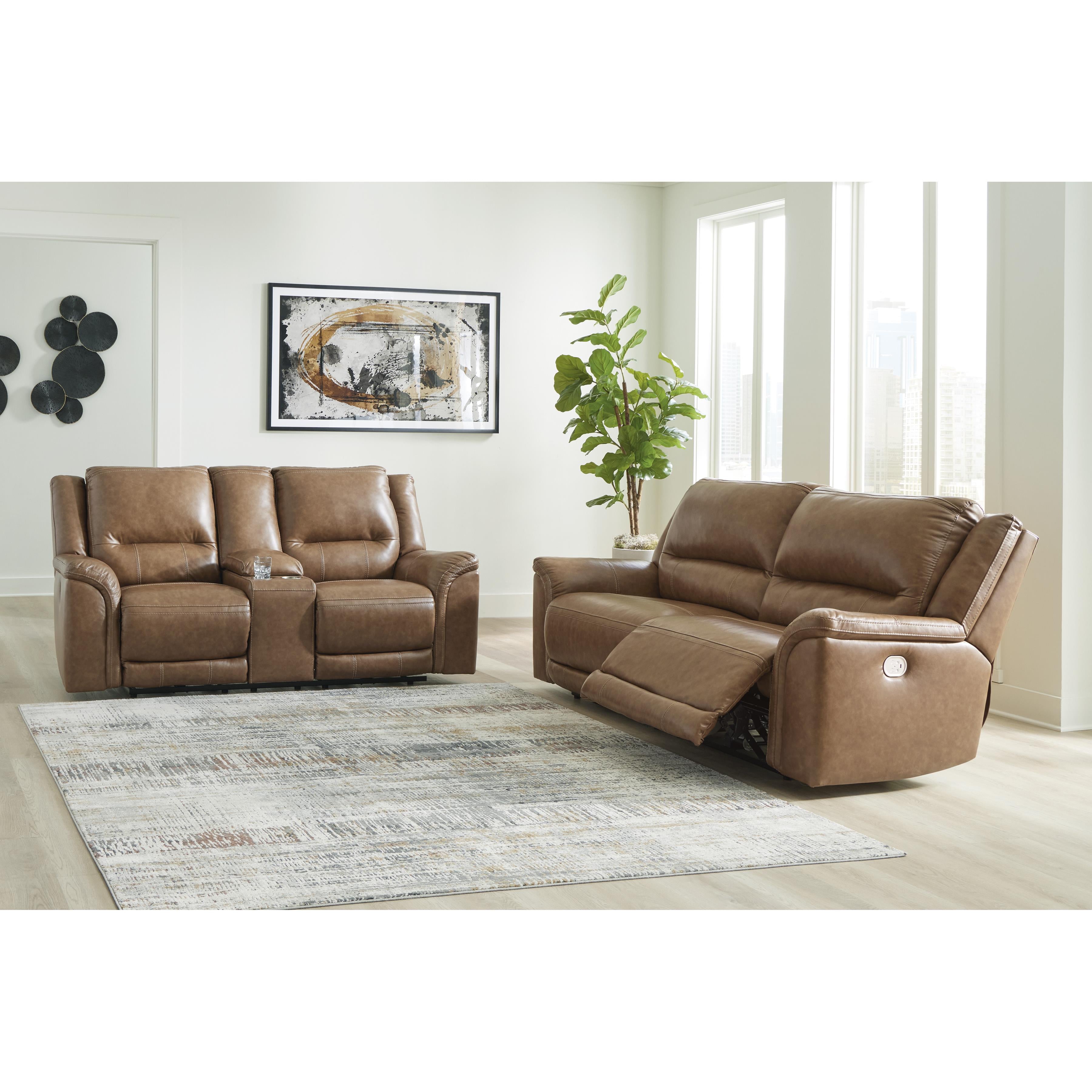 Ashley leather reclining sofa sale