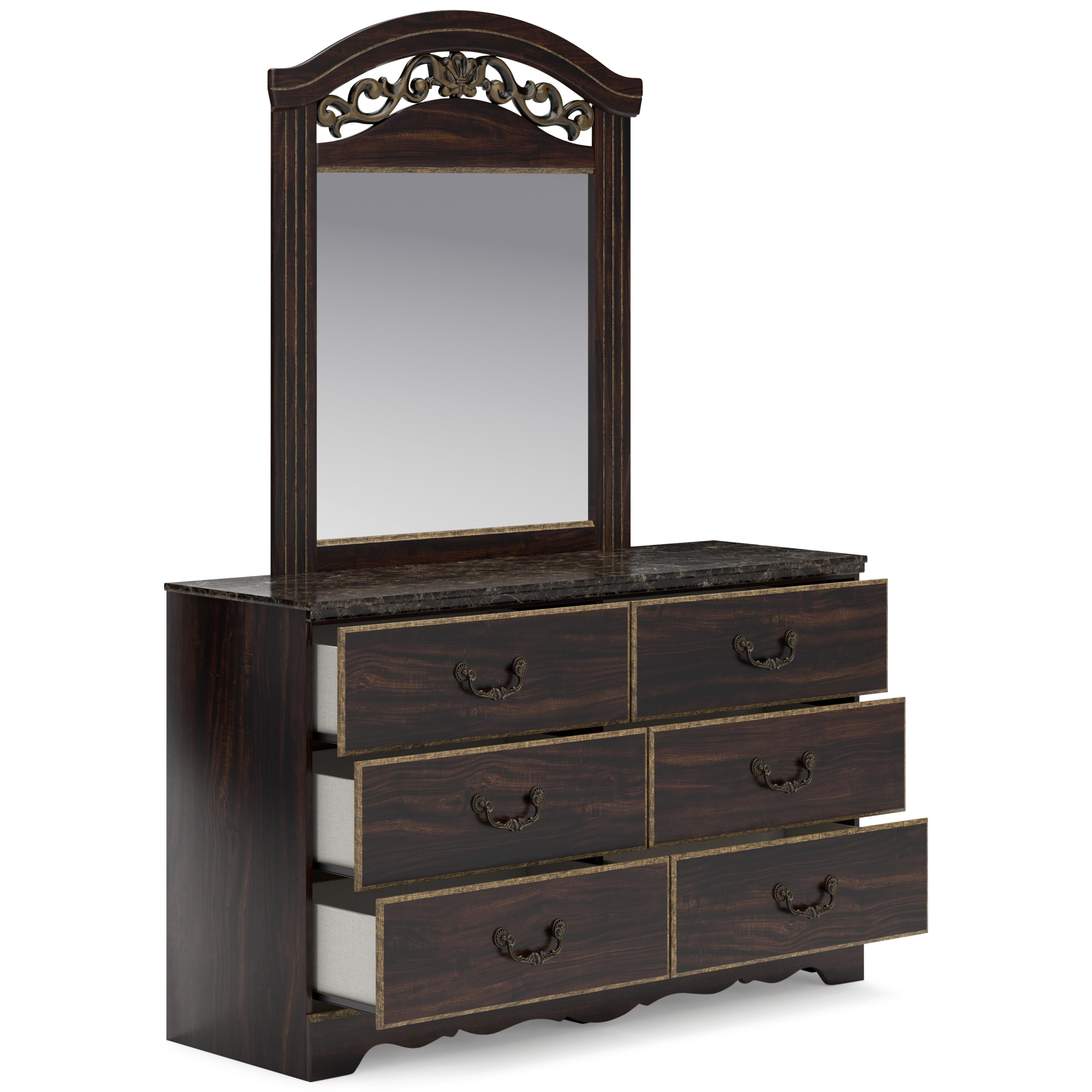 Signature Design by Ashley Glosmount Dresser with Mirror B1055-231/B1055-36 IMAGE 2