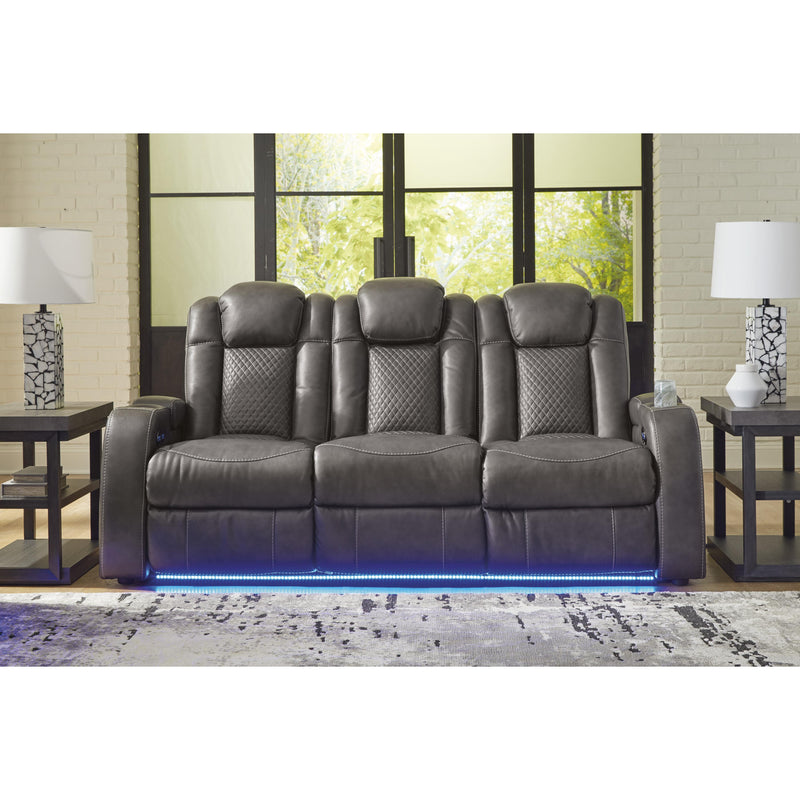 Signature Design by Ashley Party Time Power Recliner with Power Headrest in  Midnight