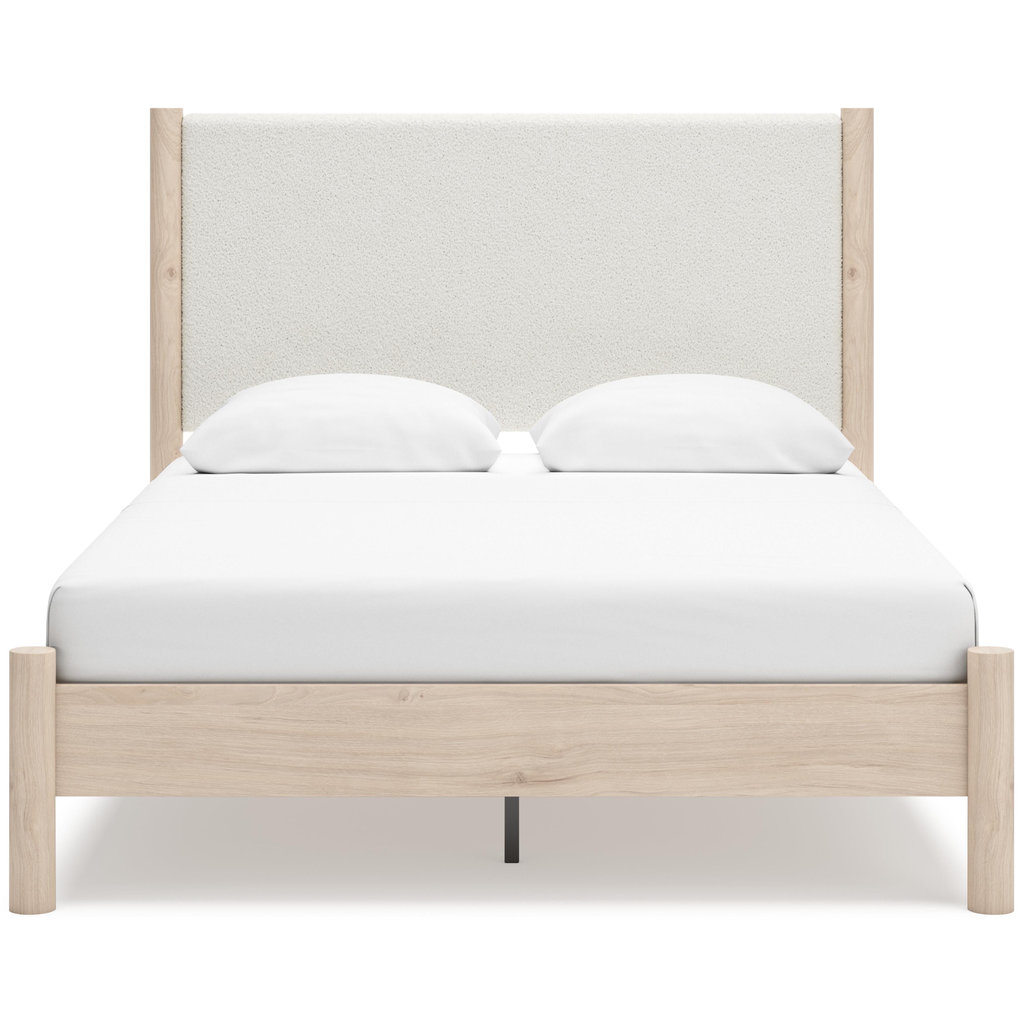 Signature Design by Ashley Cadmori Queen Upholstered Panel Bed B2615-57/B2615-54/B100-13 IMAGE 2