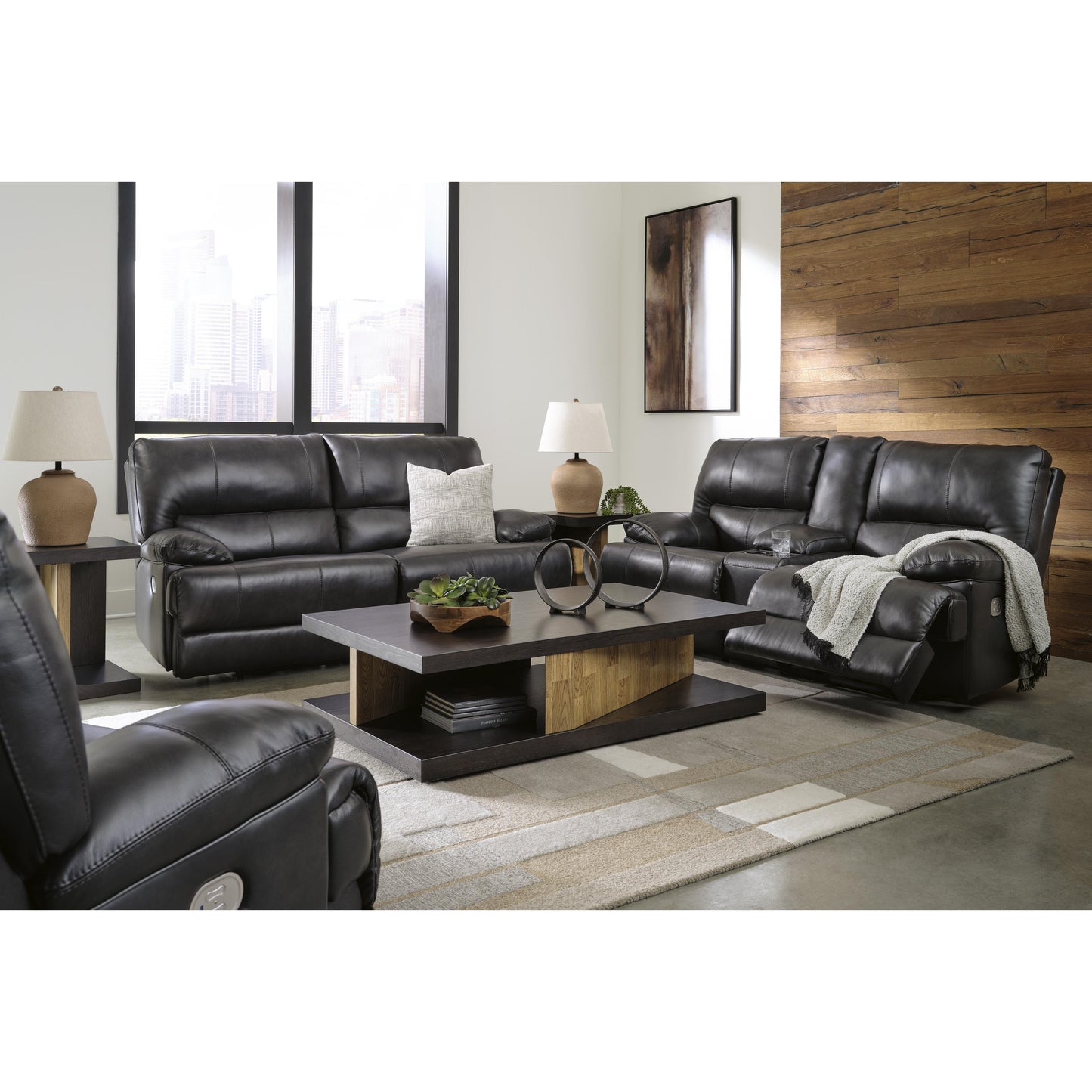 Signature Design by Ashley Mountainous Power Leather Match Recliner U6580182 IMAGE 10