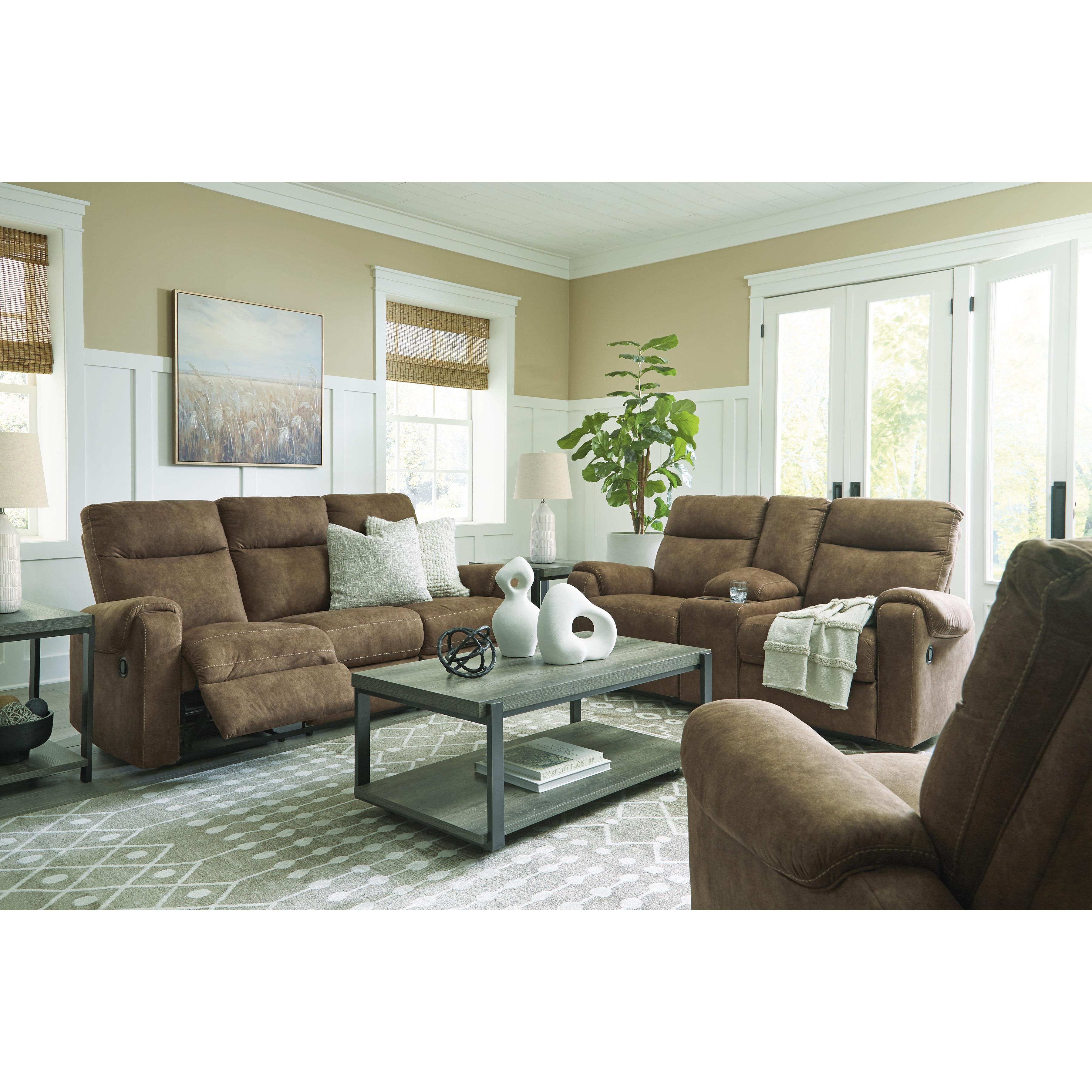 Sessom walnut power reclining sofa by ashley online