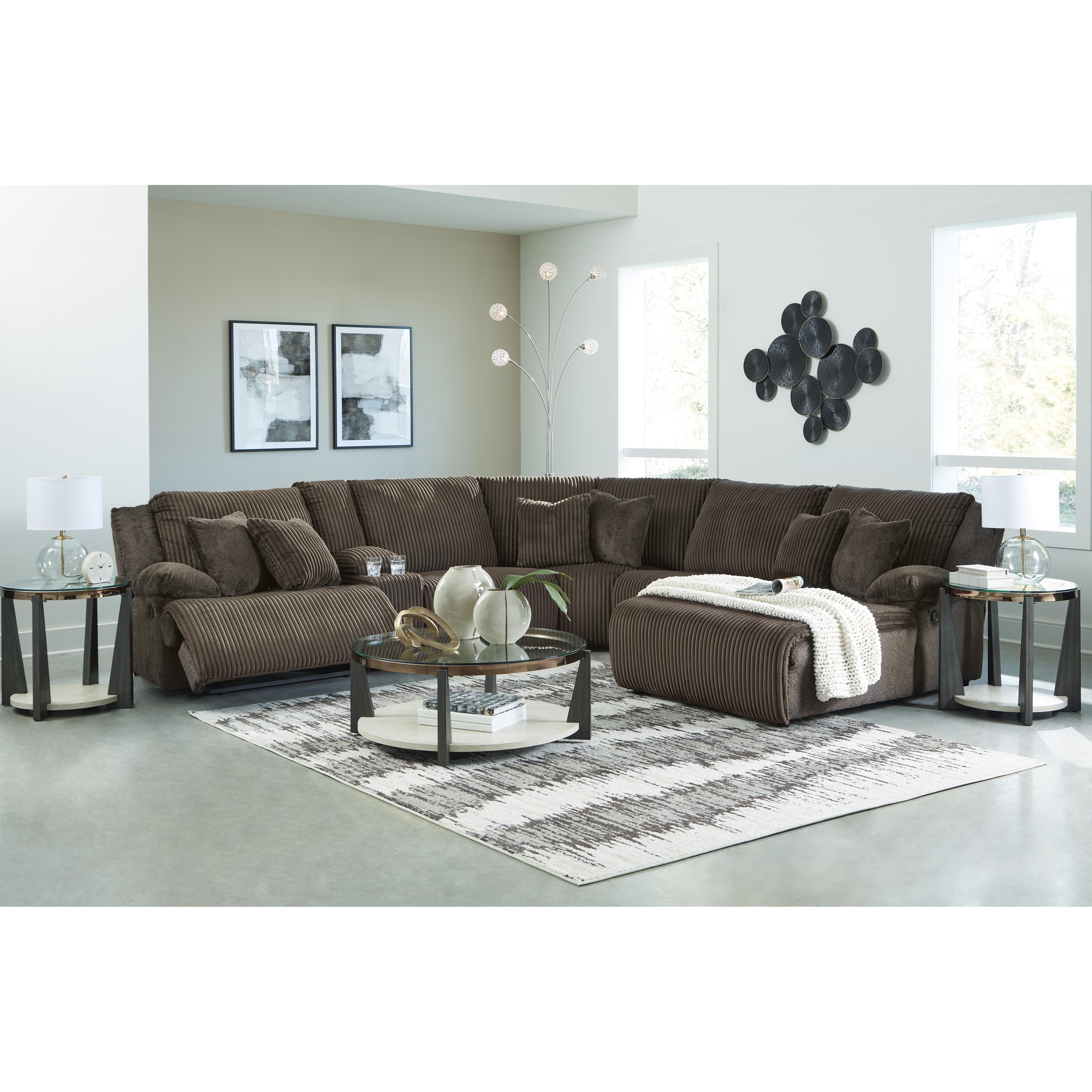 Cloth reclining sectional sale