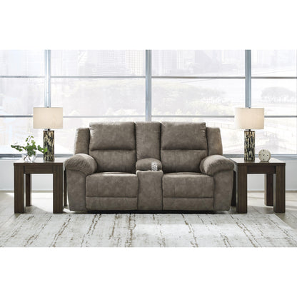 Signature Design by Ashley Laresview Reclining Fabric Loveseat with Console 3720394 IMAGE 6